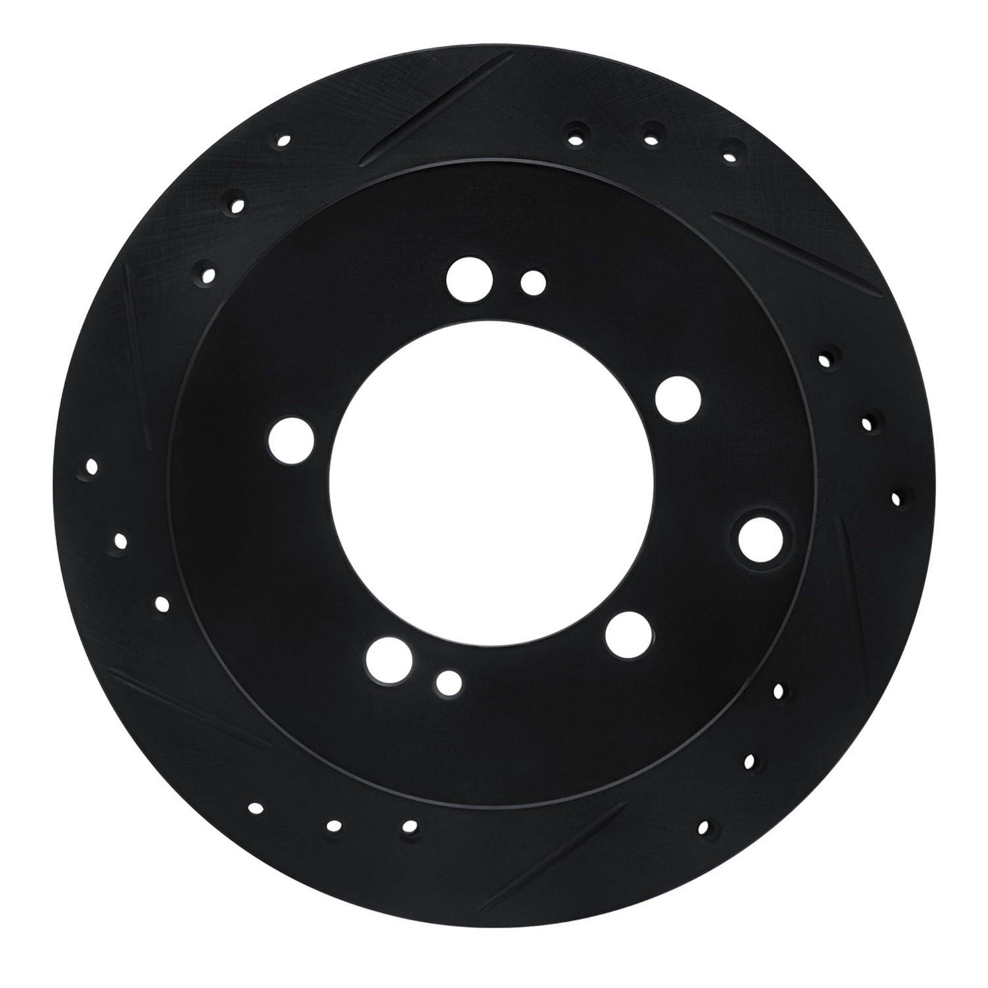 R1 Concepts Brake Rotor Drilled And Slotted Black Ecb-72016L