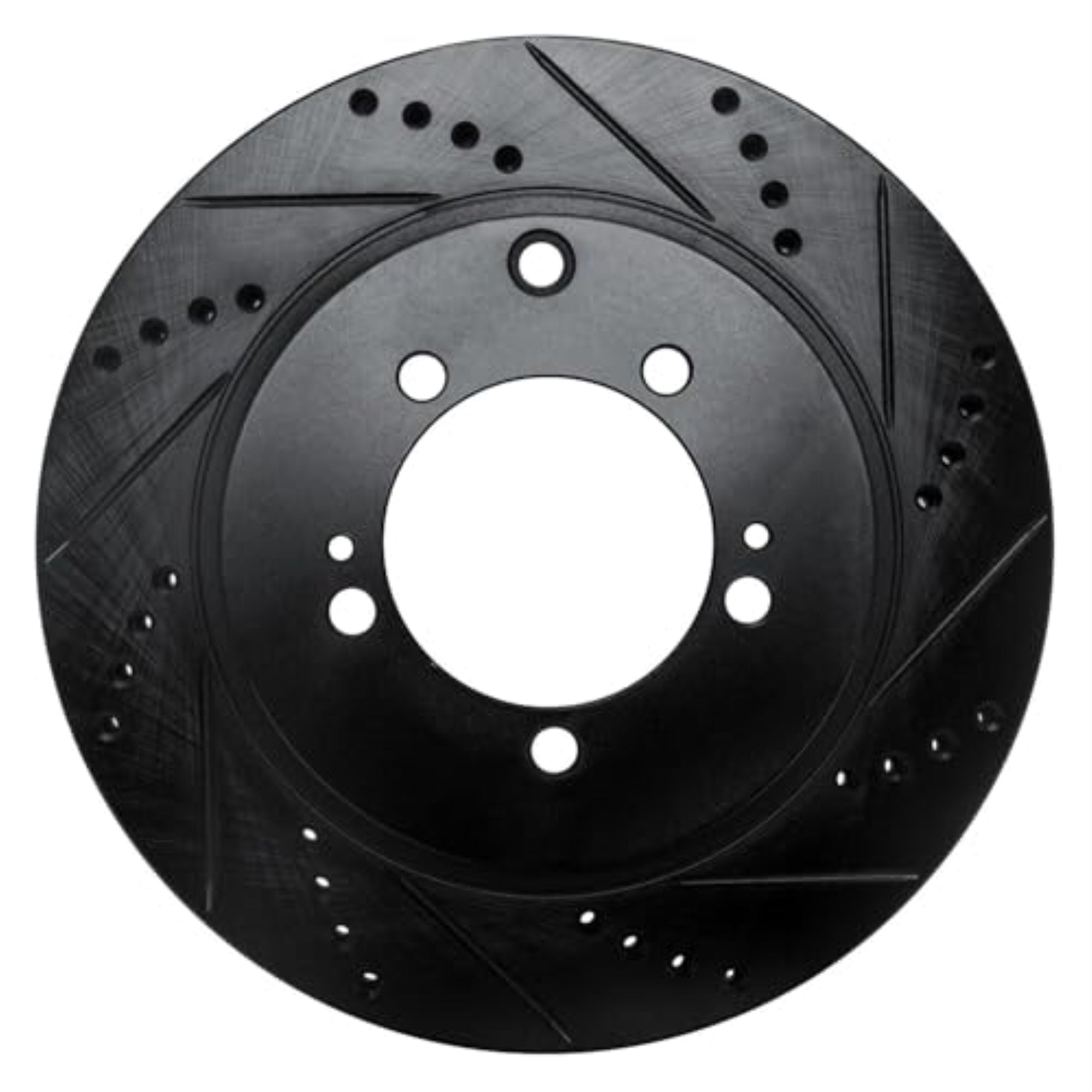 R1 Concepts Brake Rotor Drilled And Slotted Black Ecb-72036R