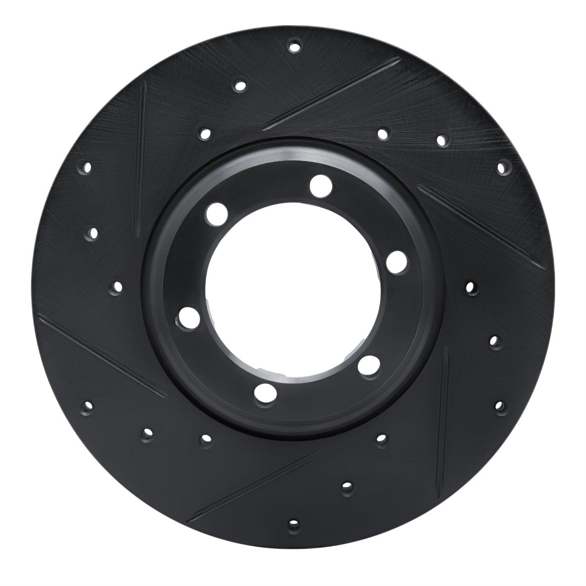 R1 Concepts Brake Rotor Drilled And Slotted Black Ecb-72047L
