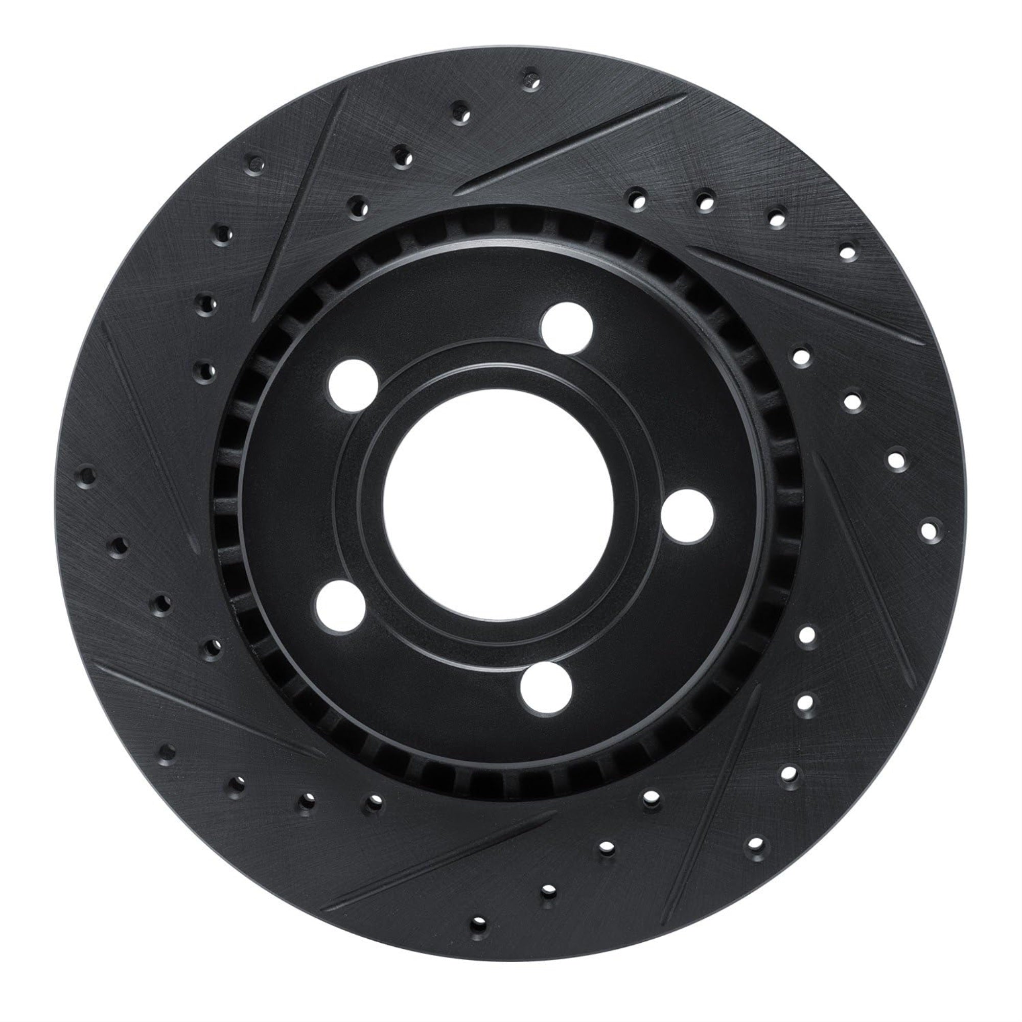 R1 Concepts Brake Rotor Drilled And Slotted Black Ecb-73004L