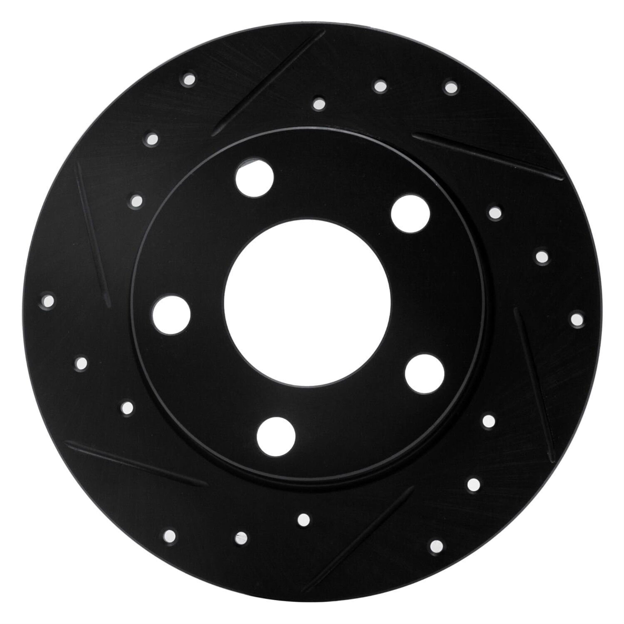 R1 Concepts Brake Rotor Drilled And Slotted Black Ecb-73009L