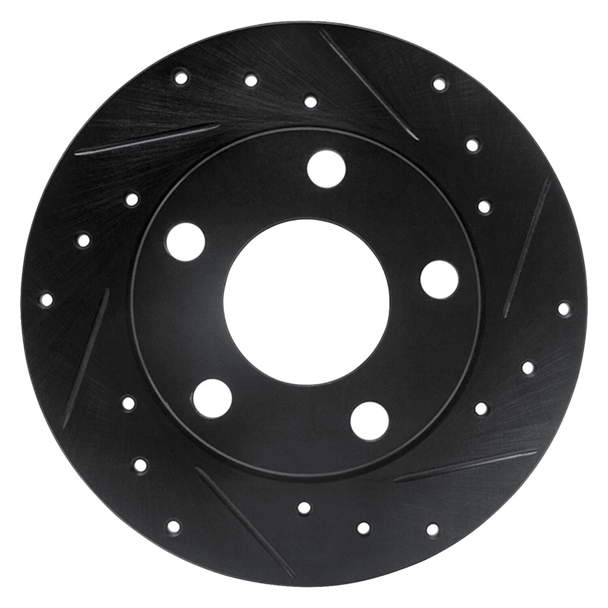 R1 Concepts Brake Rotor Drilled And Slotted Black Ecb-73009R