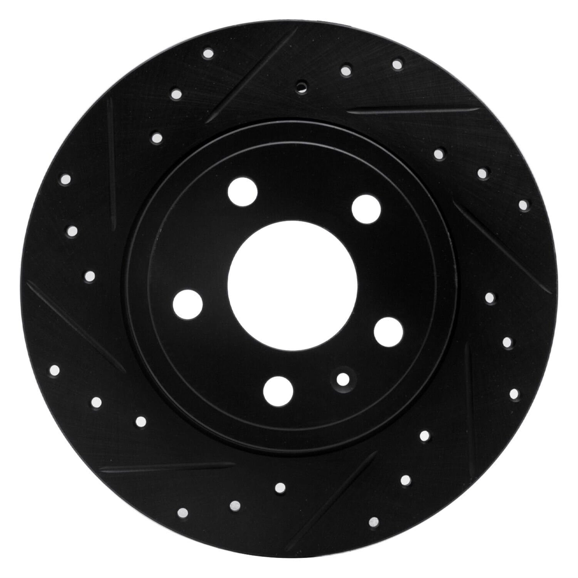 R1 Concepts Brake Rotor Drilled And Slotted Black Ecb-73037L