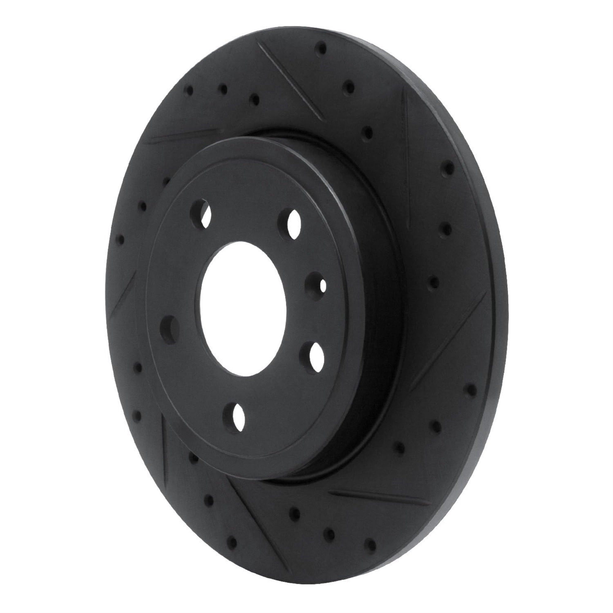 R1 Concepts Brake Rotor Drilled And Slotted Black Ecb-73037R