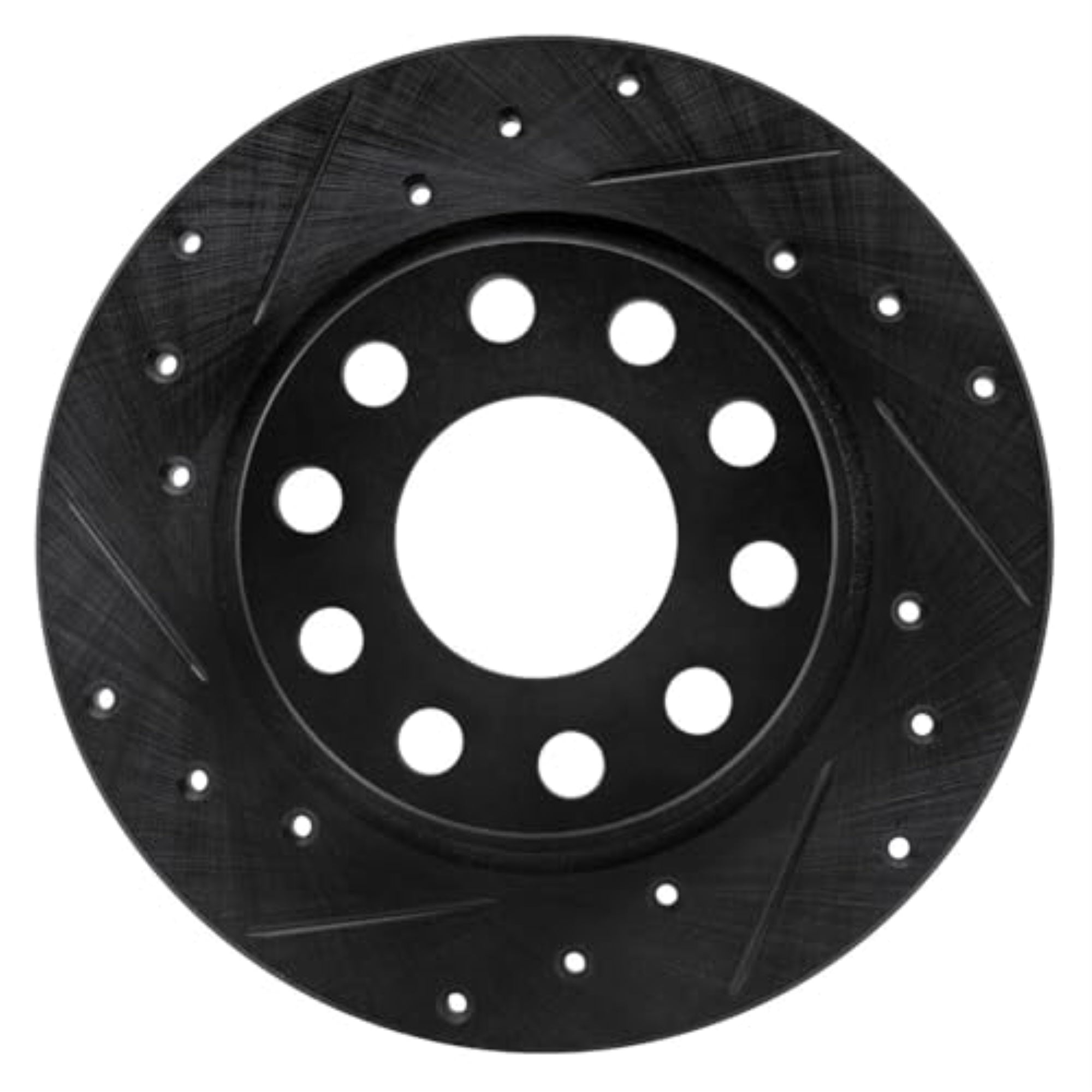 R1 Concepts Brake Rotor Drilled And Slotted Black Ecb-73045L