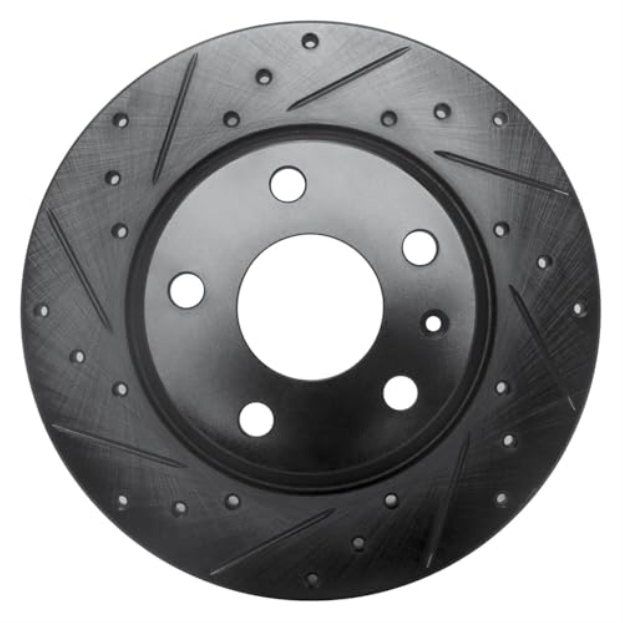 R1 Concepts Brake Rotor Drilled And Slotted Black Ecb-73053L