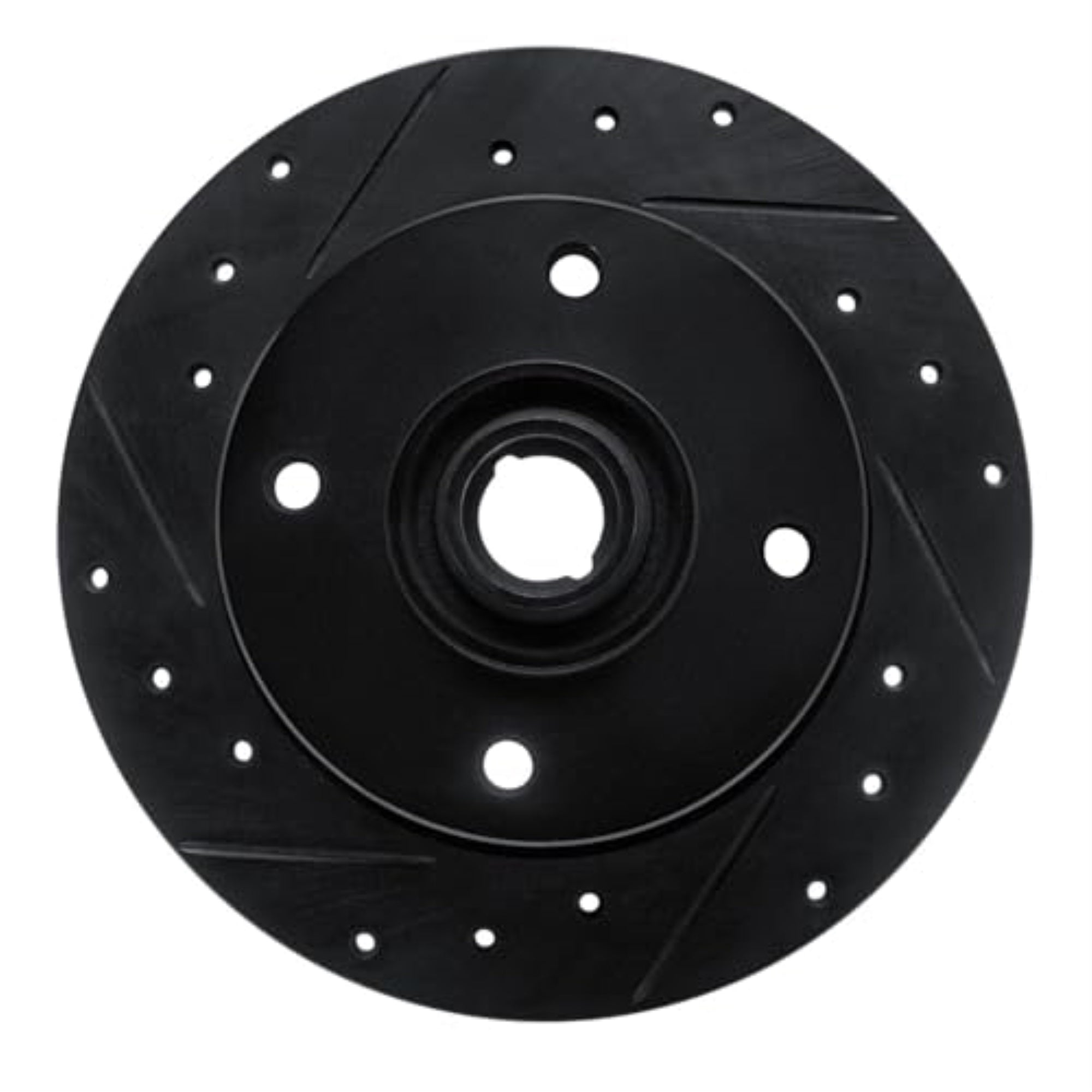 R1 Concepts Brake Rotor Drilled And Slotted Black Ecb-74003L