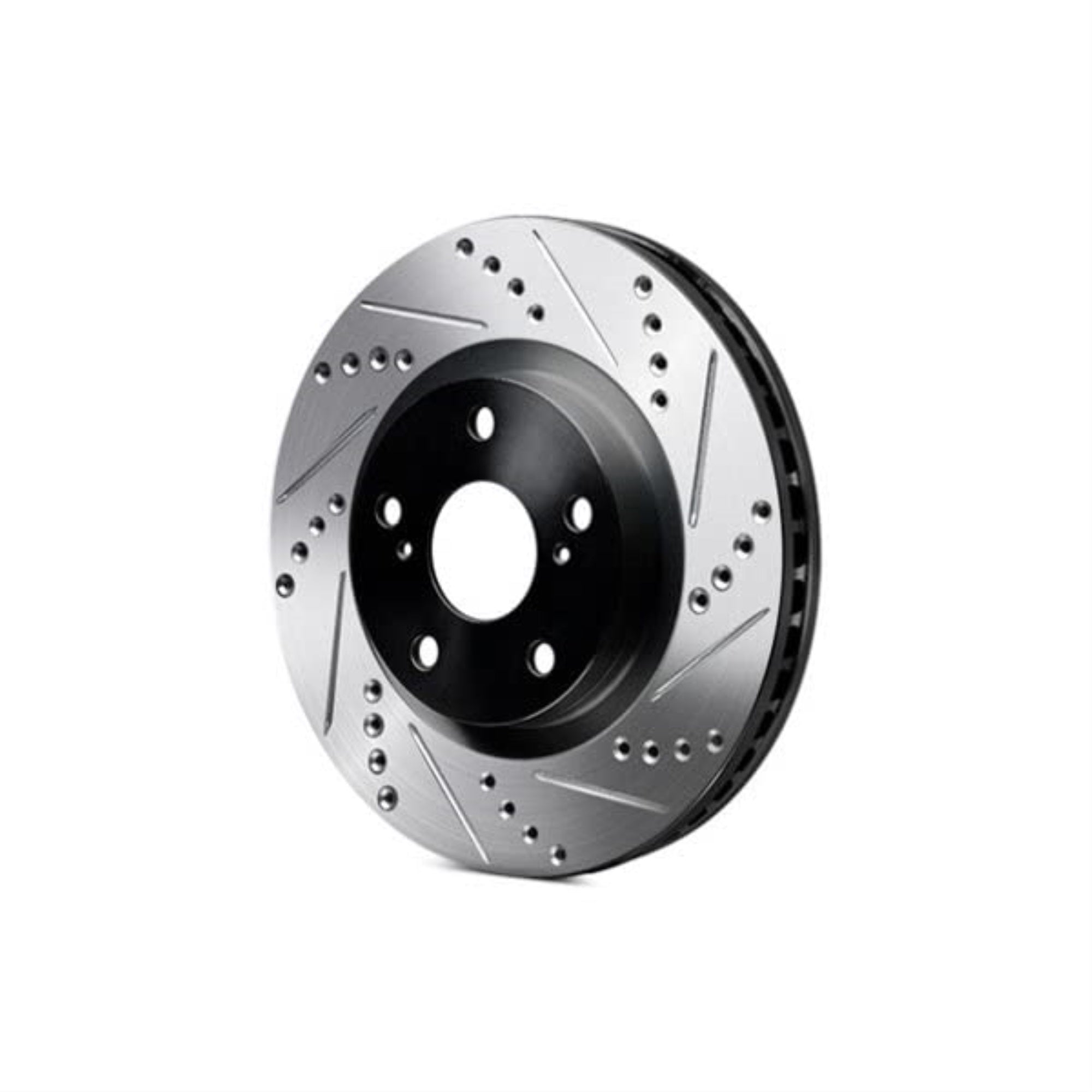 R1 Concepts Brake Rotor Drilled And Slotted Black Ecb-74020L