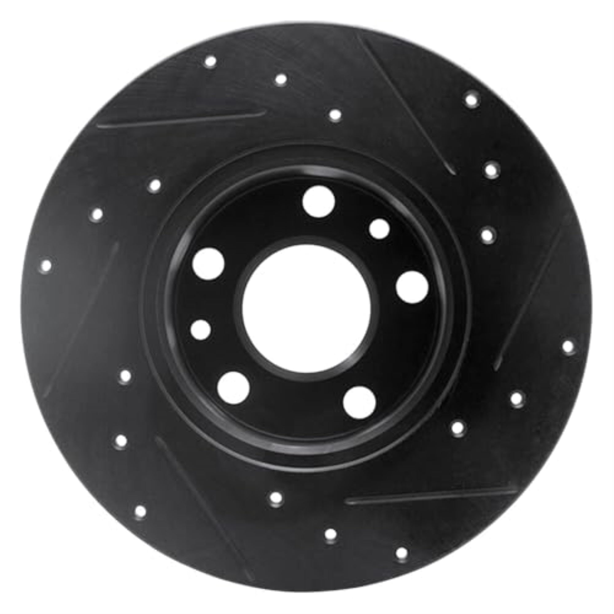 R1 Concepts Brake Rotor Drilled And Slotted Black Ecb-74036L