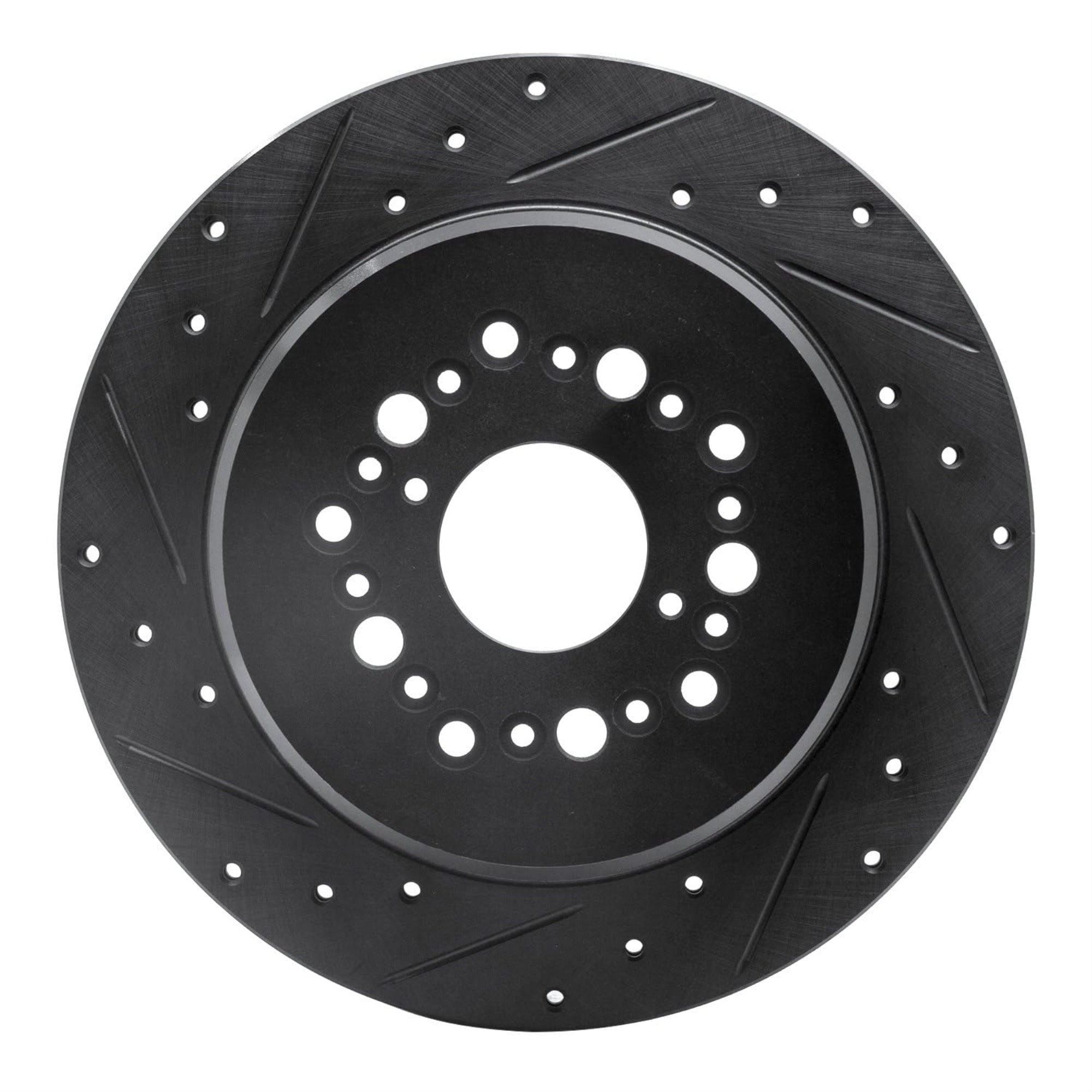 R1 Concepts Brake Rotor Drilled And Slotted Black Ecb-75006L