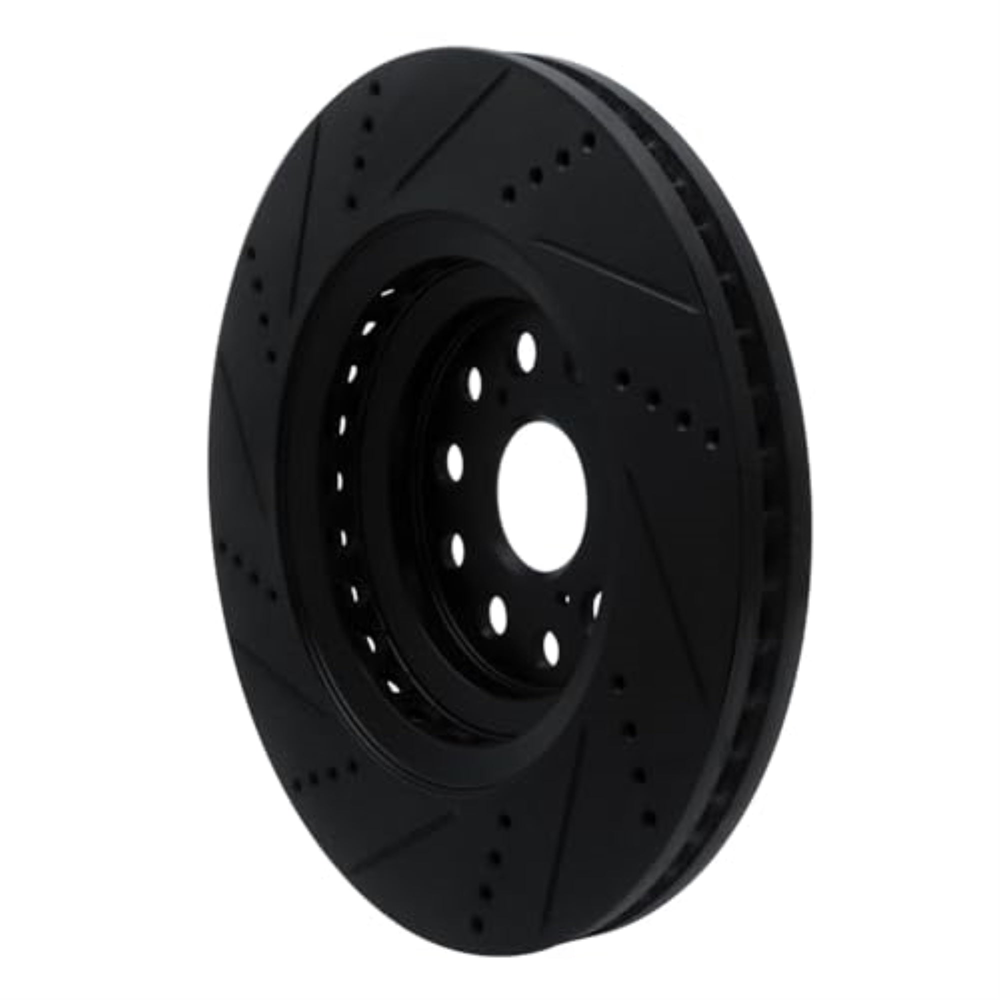 R1 Concepts Brake Rotor Drilled And Slotted Black Ecb-75020D