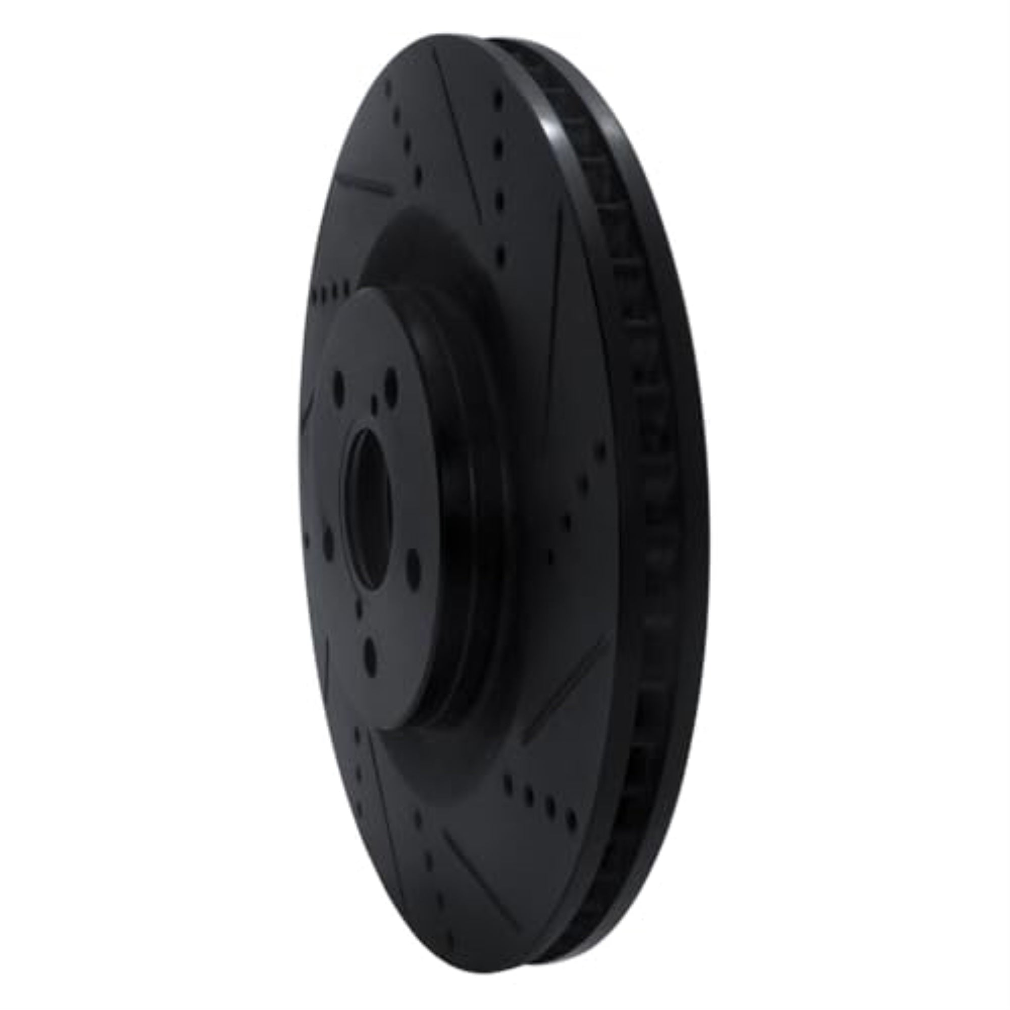 R1 Concepts Brake Rotor Drilled And Slotted Black Ecb-75034D