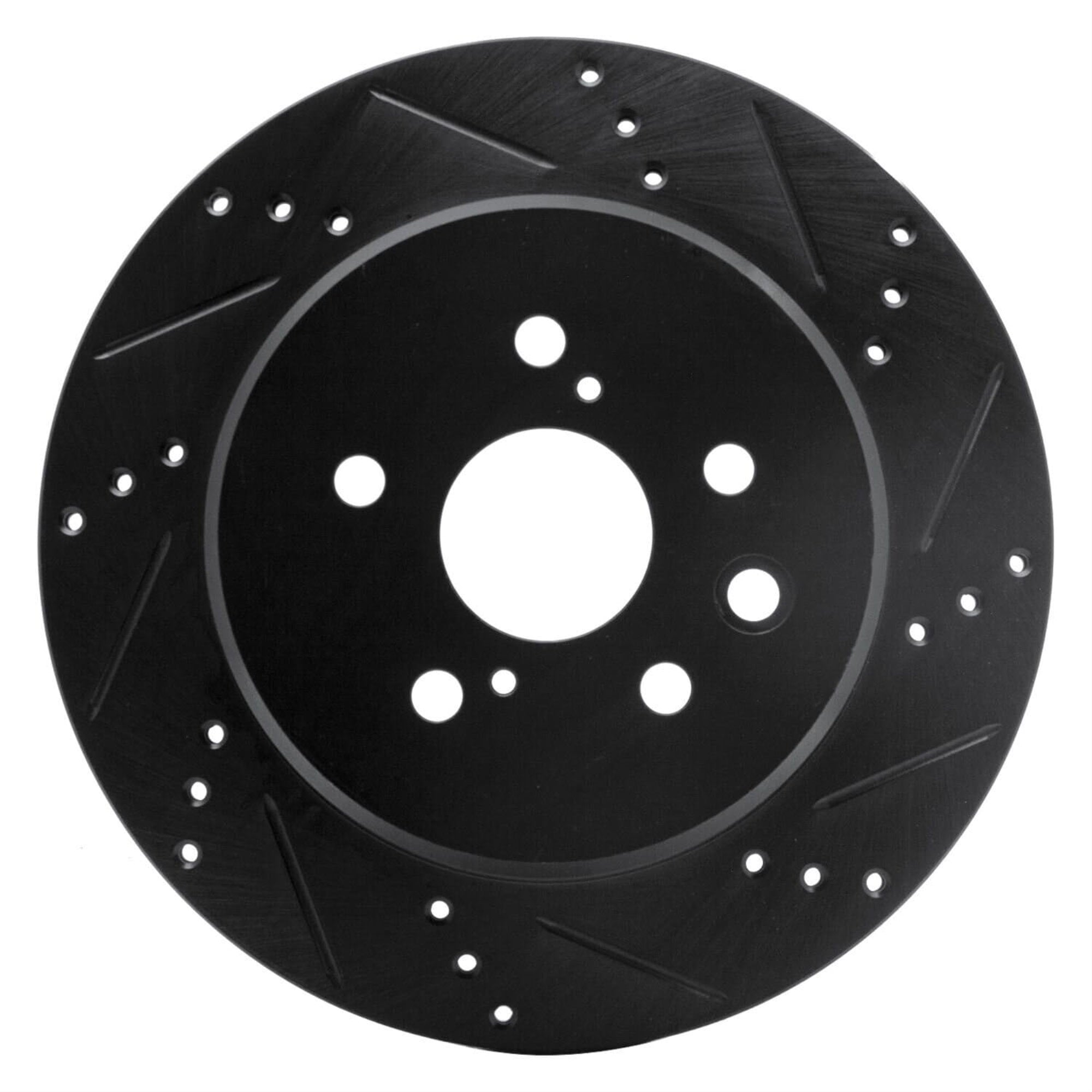 R1 Concepts Brake Rotor Drilled And Slotted Black Ecb-75036R