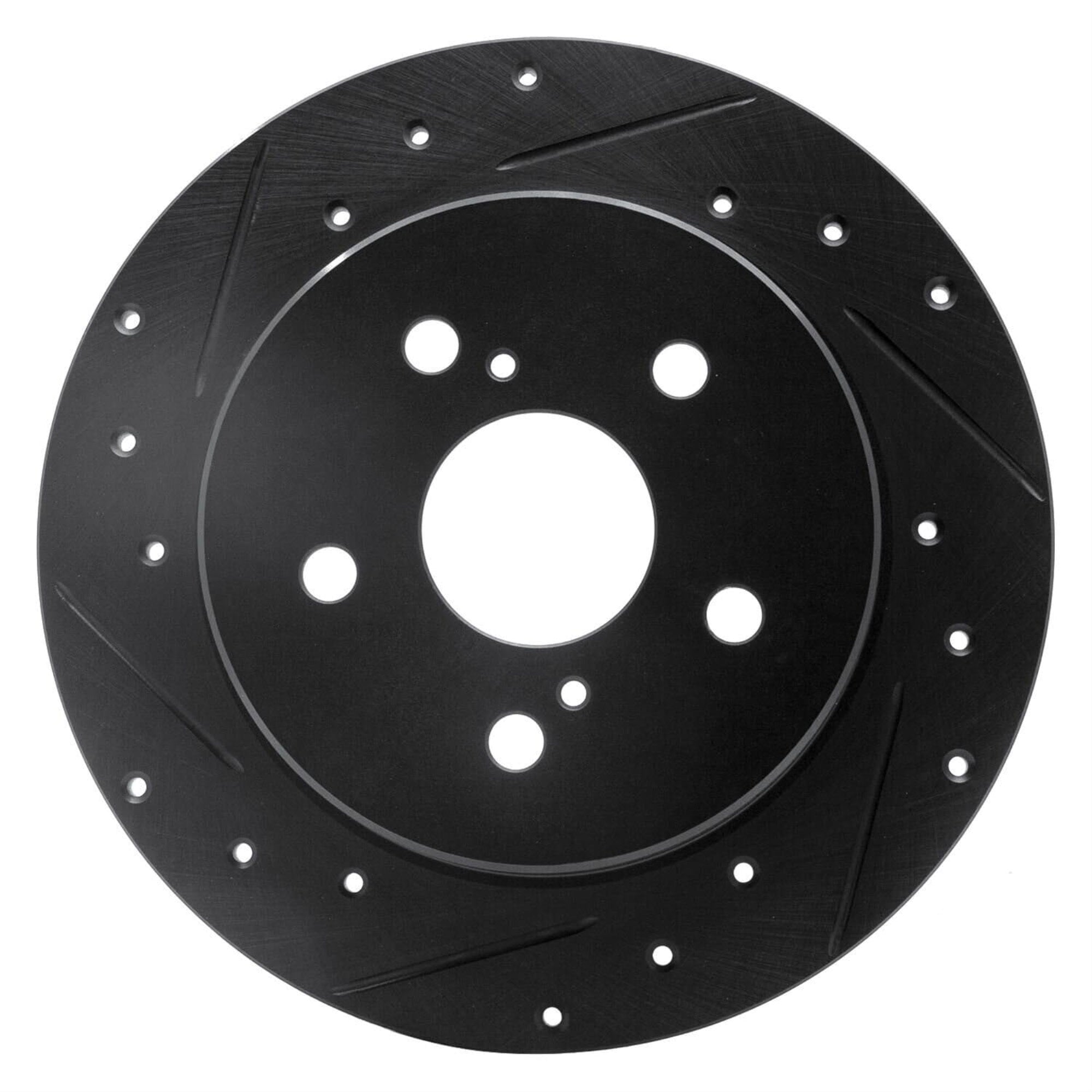R1 Concepts Brake Rotor Drilled And Slotted Black Ecb-75041L