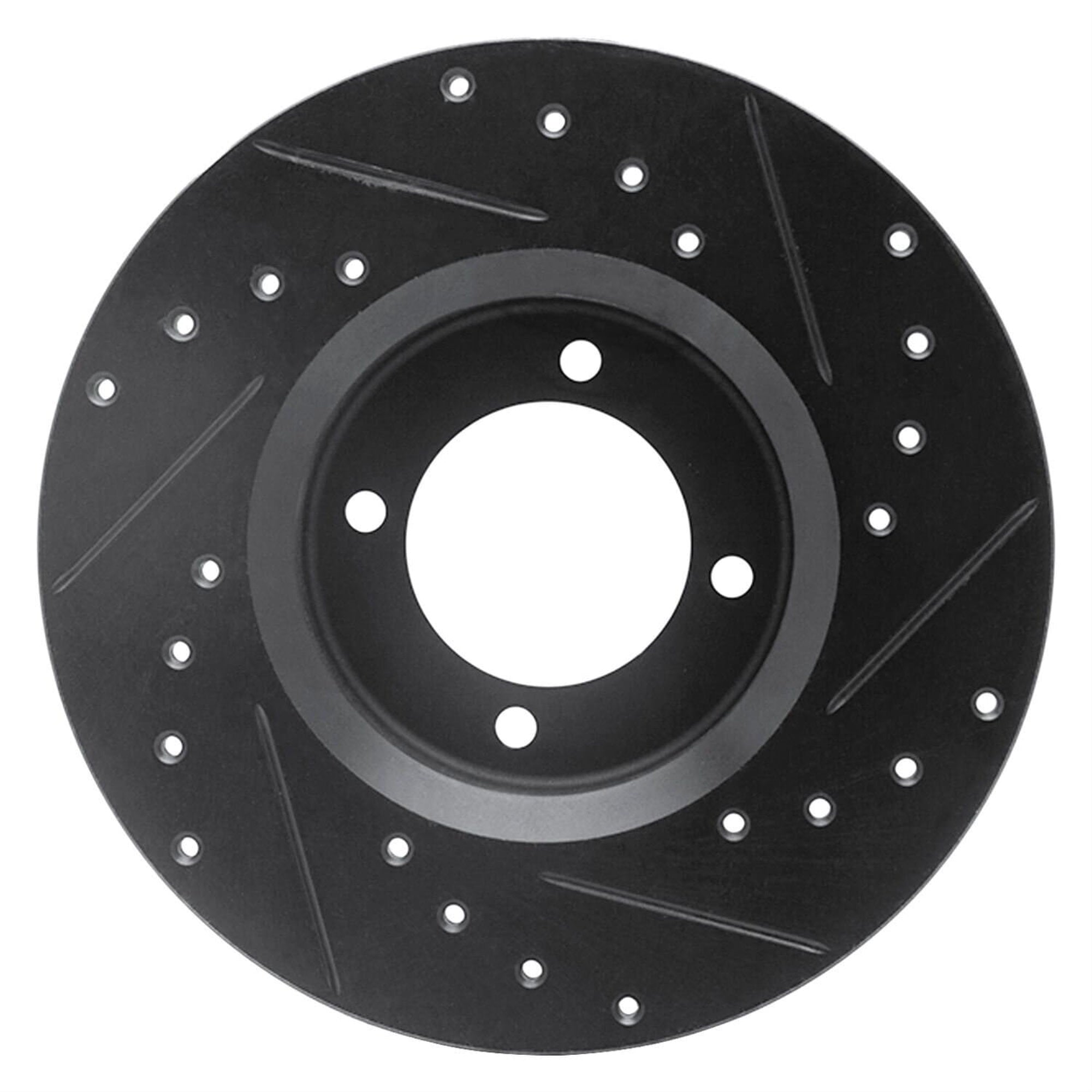 R1 Concepts Brake Rotor Drilled And Slotted Black Ecb-76009L