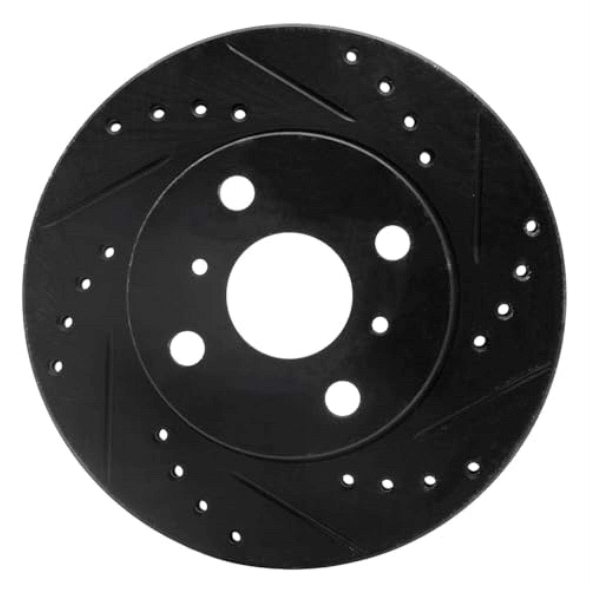 R1 Concepts Brake Rotor Drilled And Slotted Black Ecb-76021R