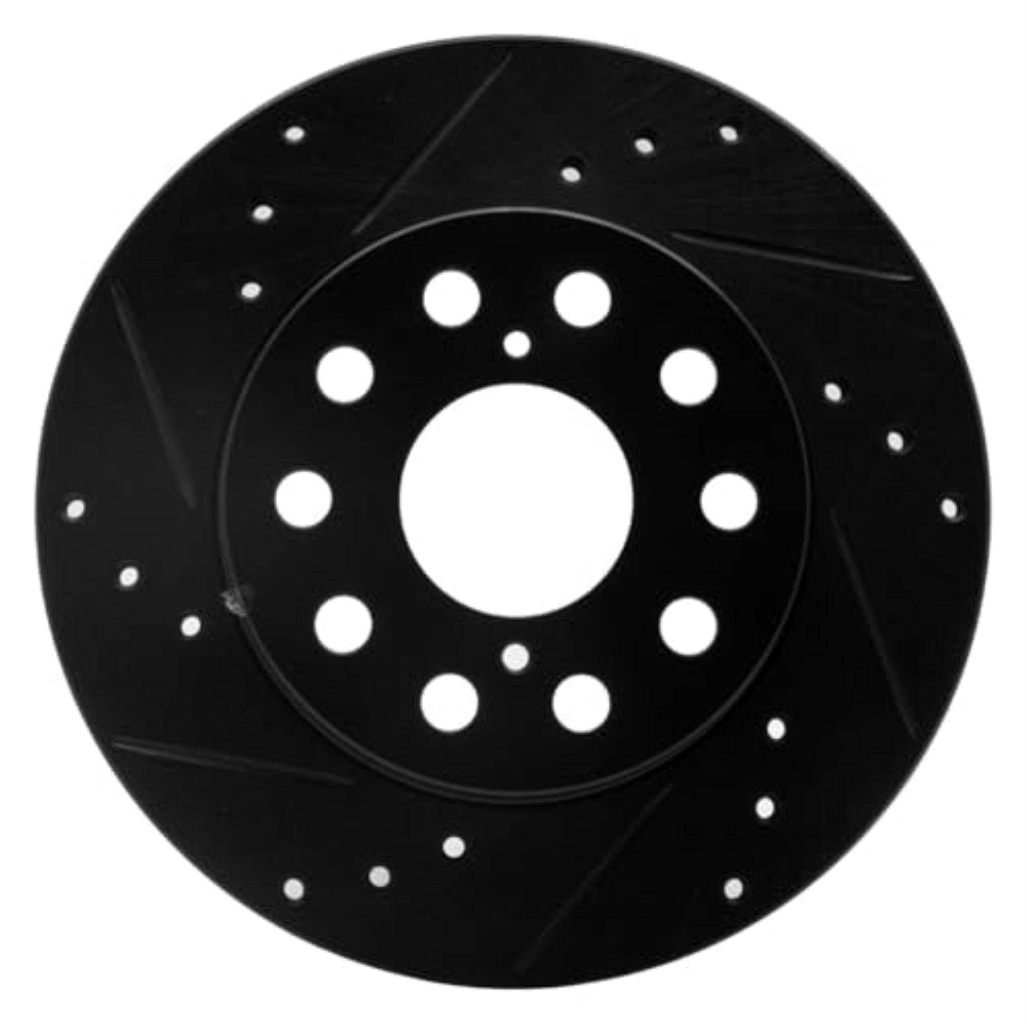 R1 Concepts Brake Rotor Drilled And Slotted Black Ecb-76048L