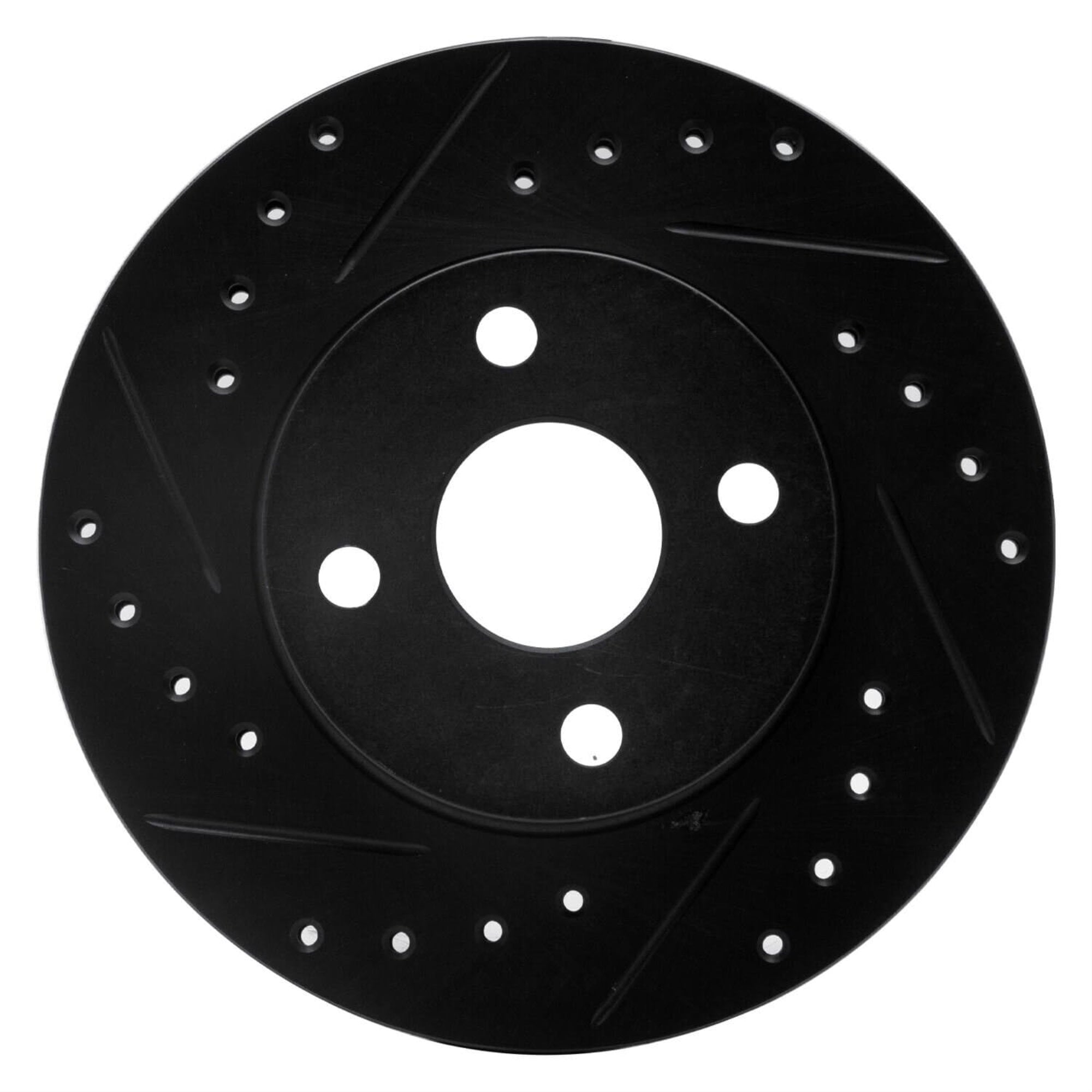 R1 Concepts Brake Rotor Drilled And Slotted Black Ecb-76050L