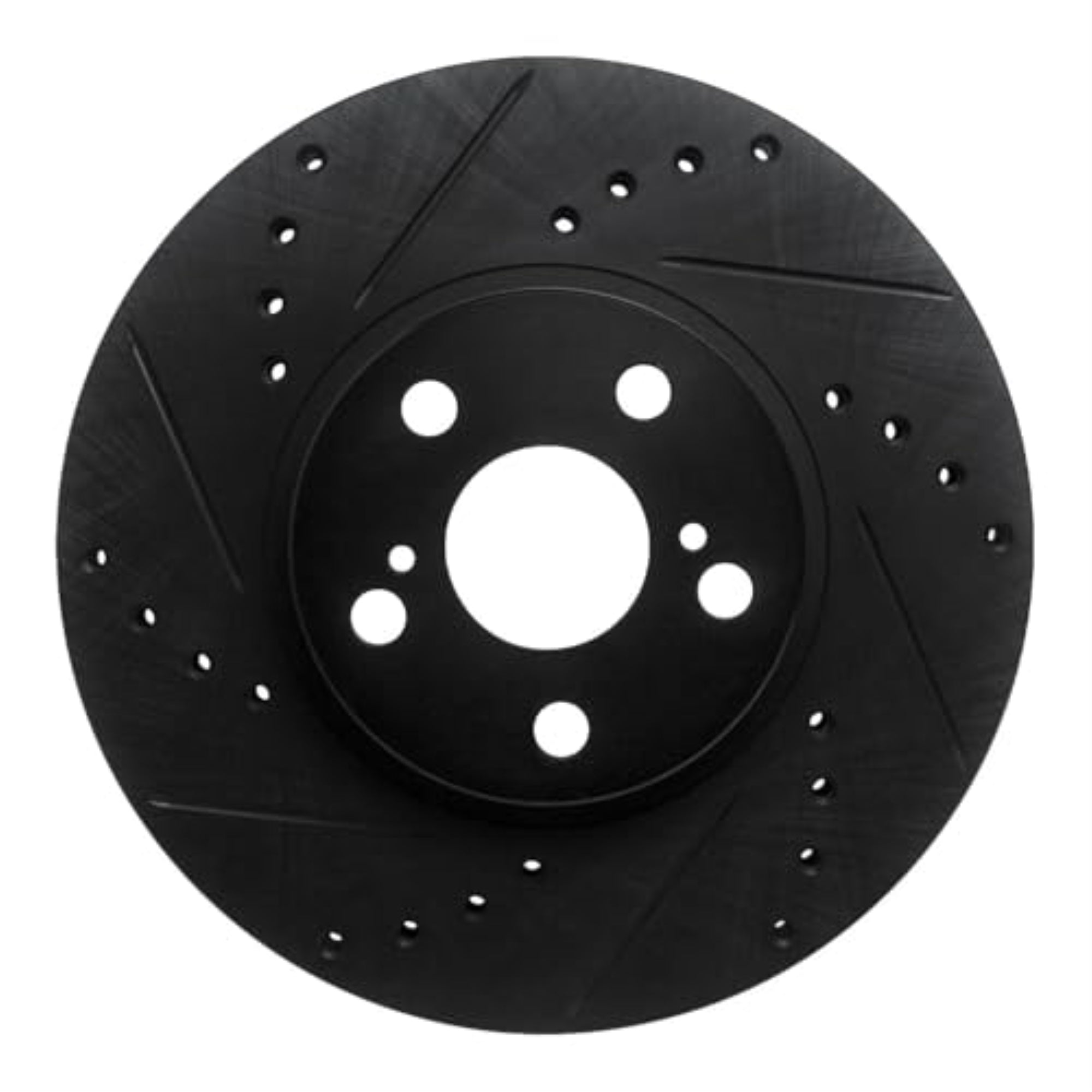 R1 Concepts Brake Rotor Drilled And Slotted Black Ecb-76059L