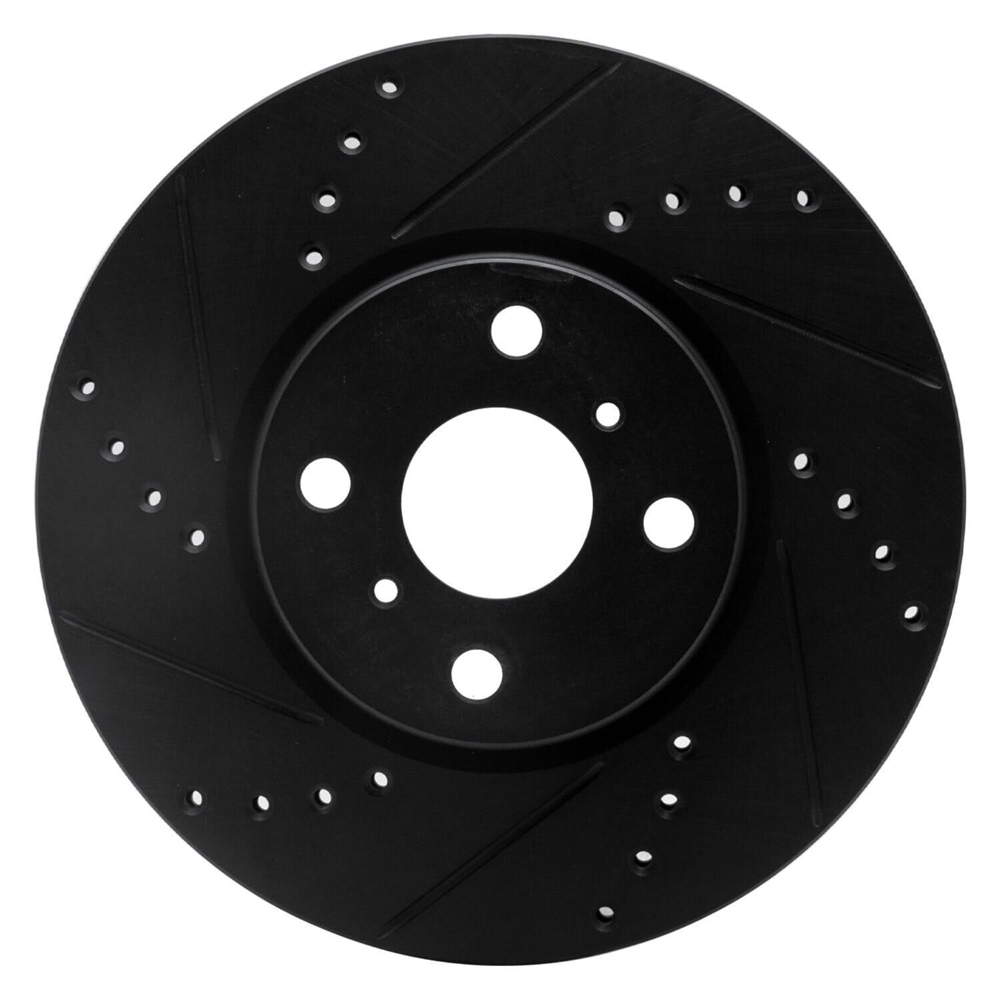 R1 Concepts Brake Rotor Drilled And Slotted Black Ecb-76088L