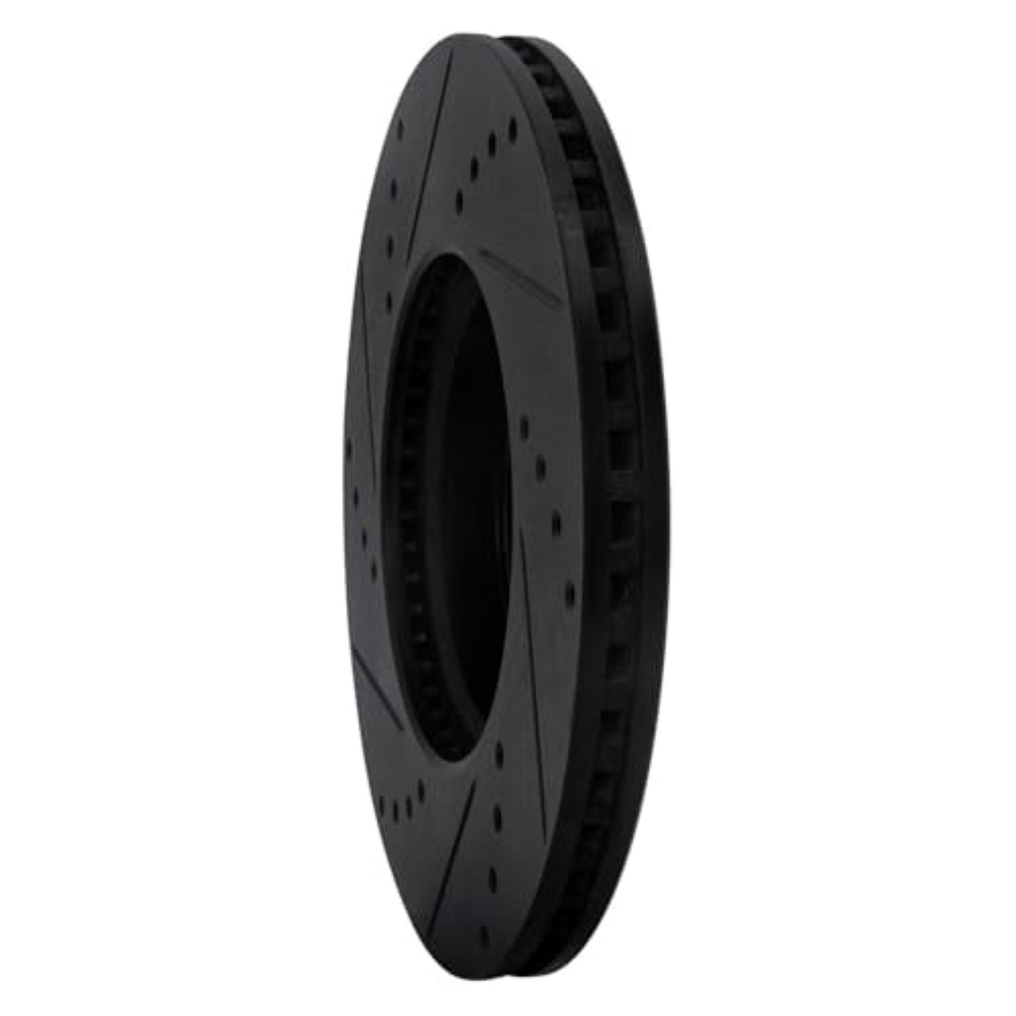 R1 Concepts Brake Rotor Drilled And Slotted Black Ecb-76088R