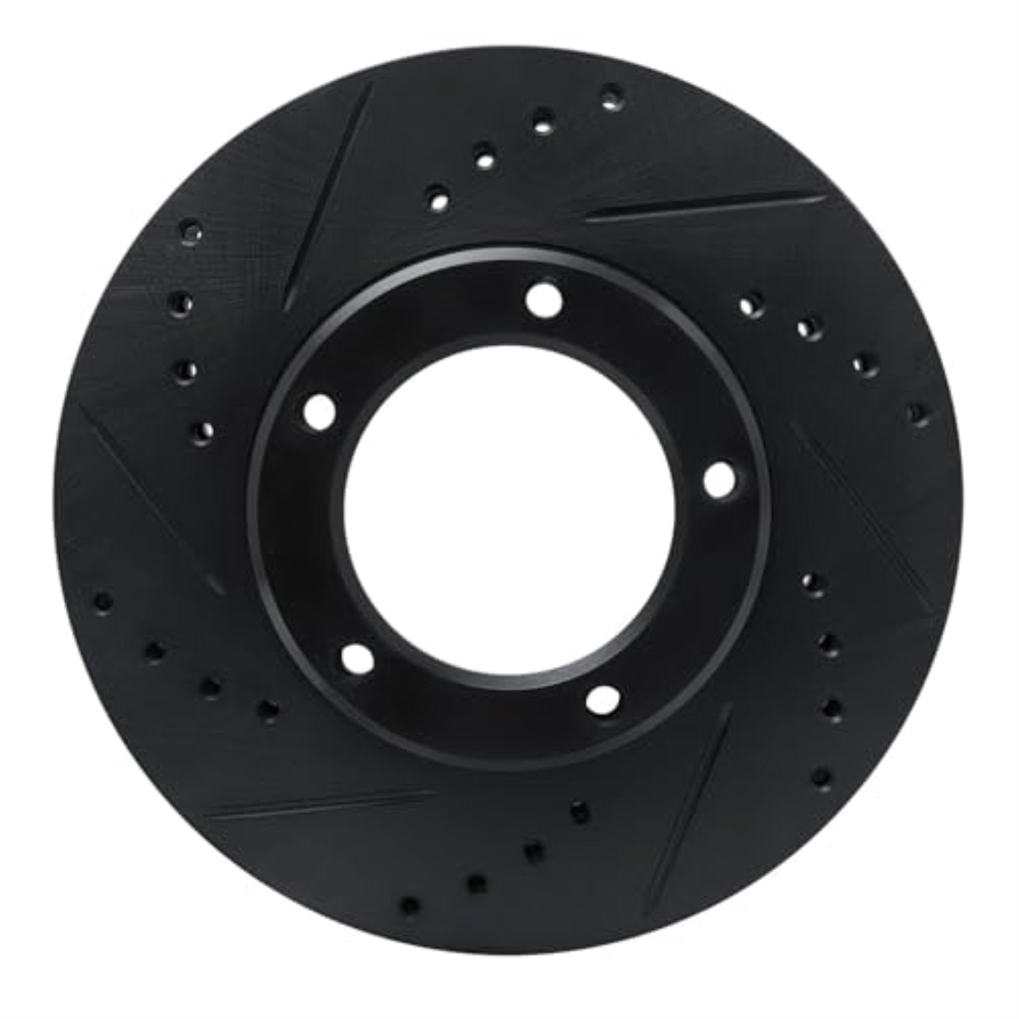 R1 Concepts Brake Rotor Drilled And Slotted Black Ecb-76096L
