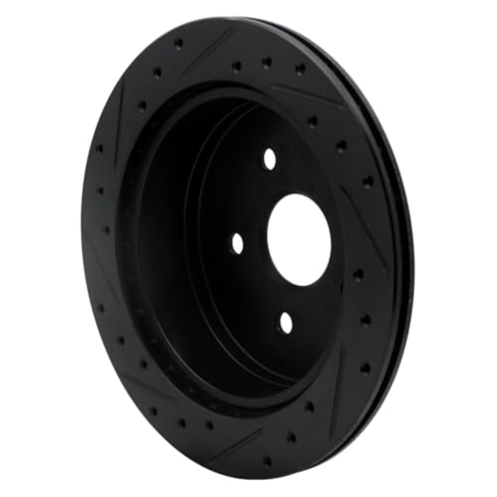 R1 Concepts Brake Rotor Drilled And Slotted Black Ecb-76101R