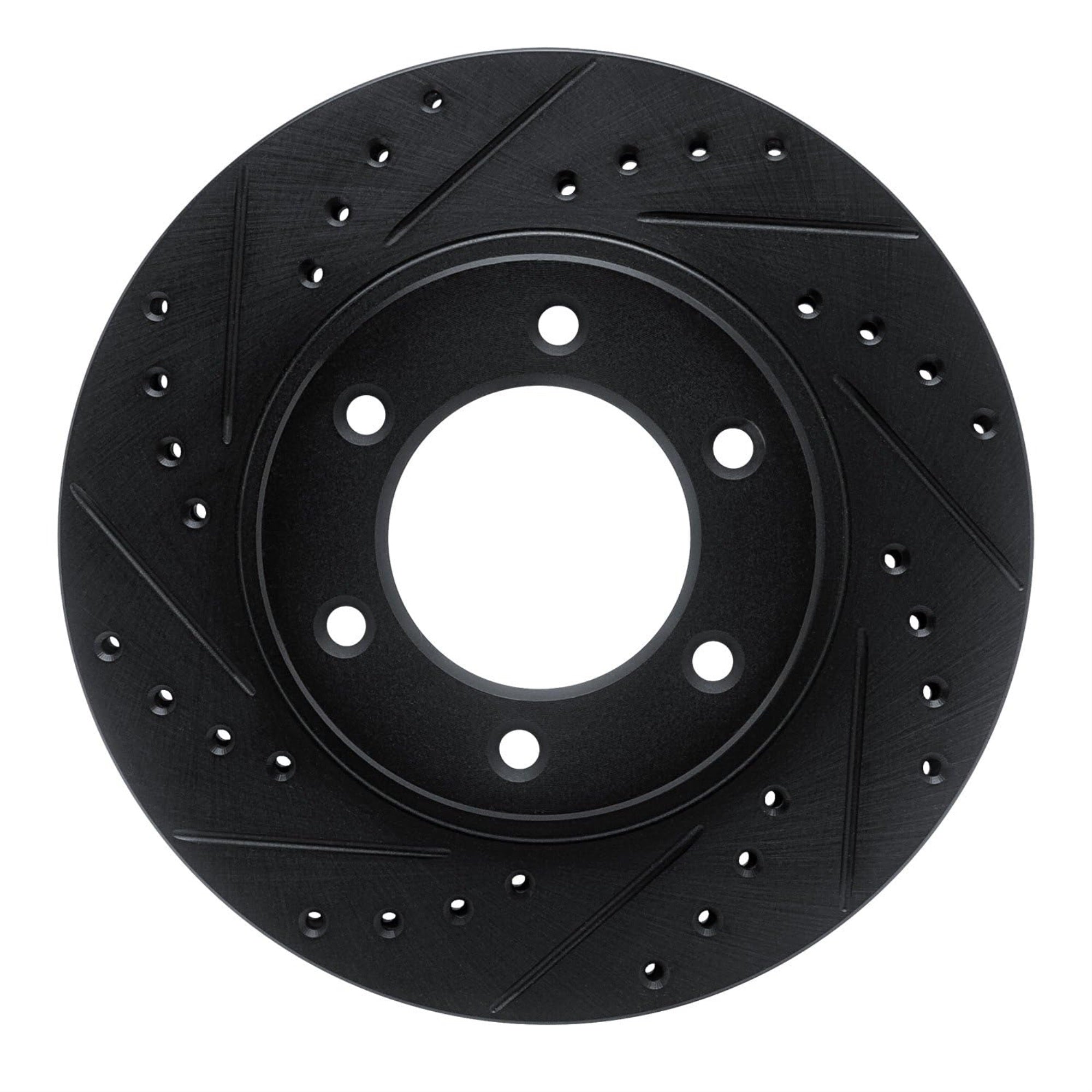 R1 Concepts Brake Rotor Drilled And Slotted Black Ecb-76118L
