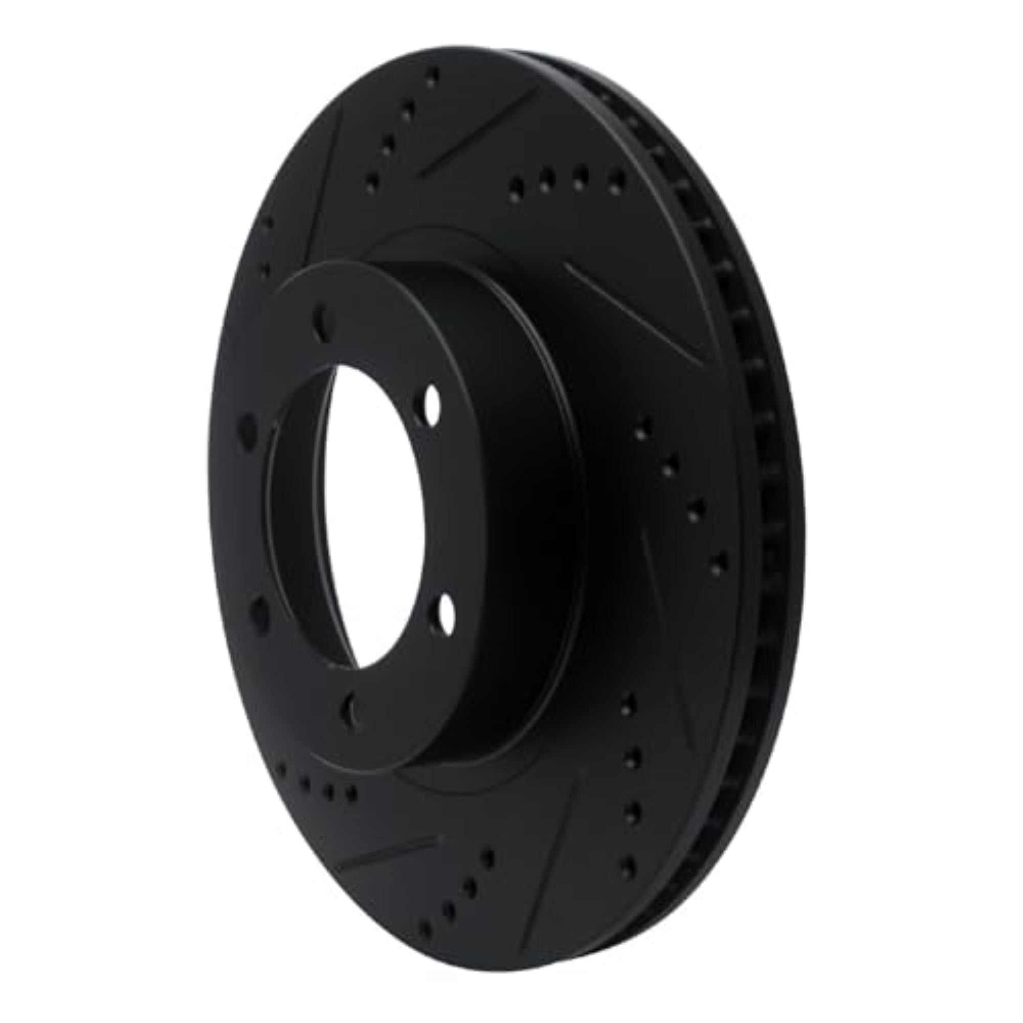 R1 Concepts Brake Rotor Drilled And Slotted Black Ecb-76126L