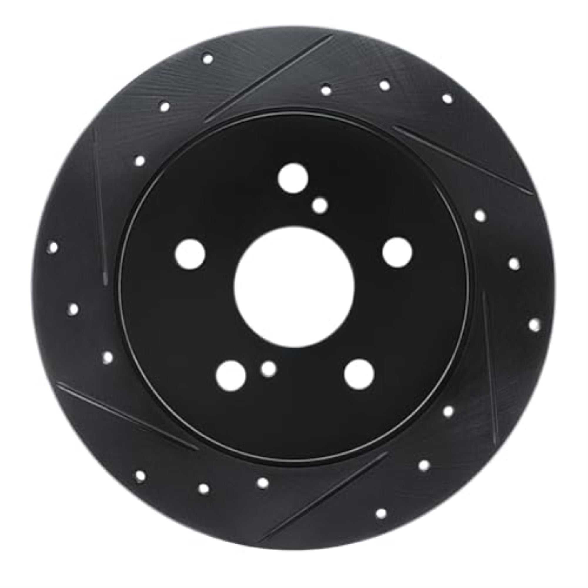 R1 Concepts Brake Rotor Drilled And Slotted Black Ecb-76157L