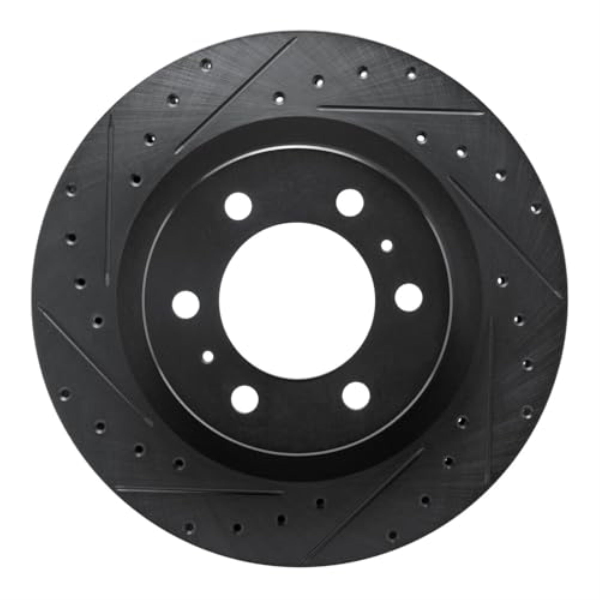 R1 Concepts Brake Rotor Drilled And Slotted Black Ecb-76162L