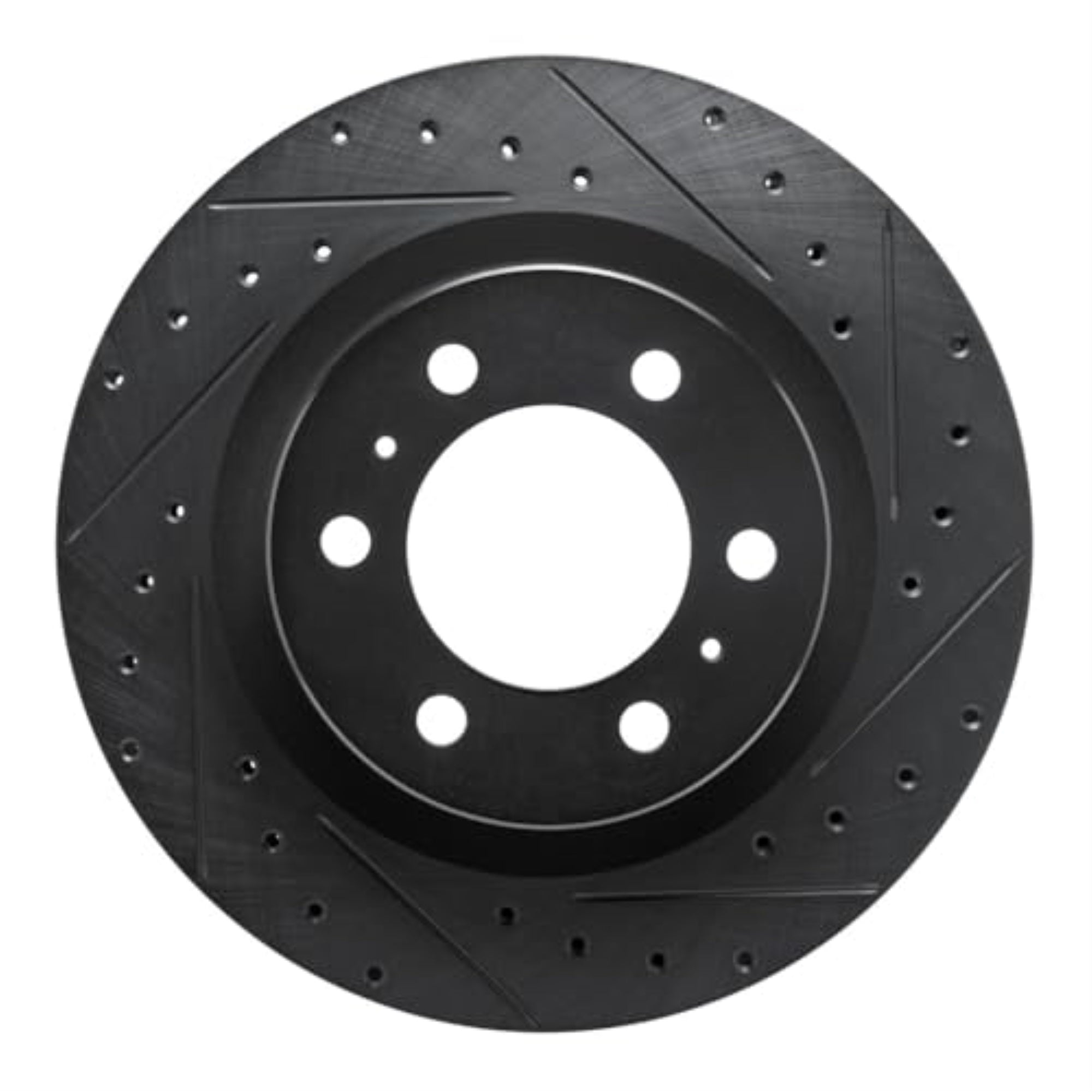 R1 Concepts Brake Rotor Drilled And Slotted Black Ecb-76162R