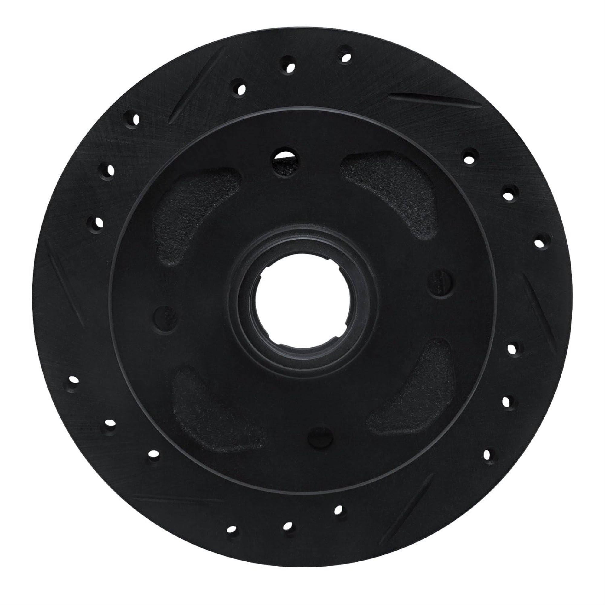 R1 Concepts Brake Rotor Drilled And Slotted Black Ecb-80001L