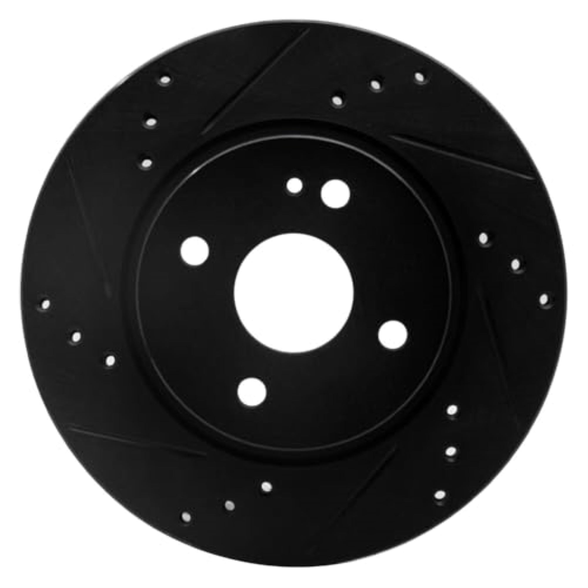 R1 Concepts Brake Rotor Drilled And Slotted Black Ecb-80050L