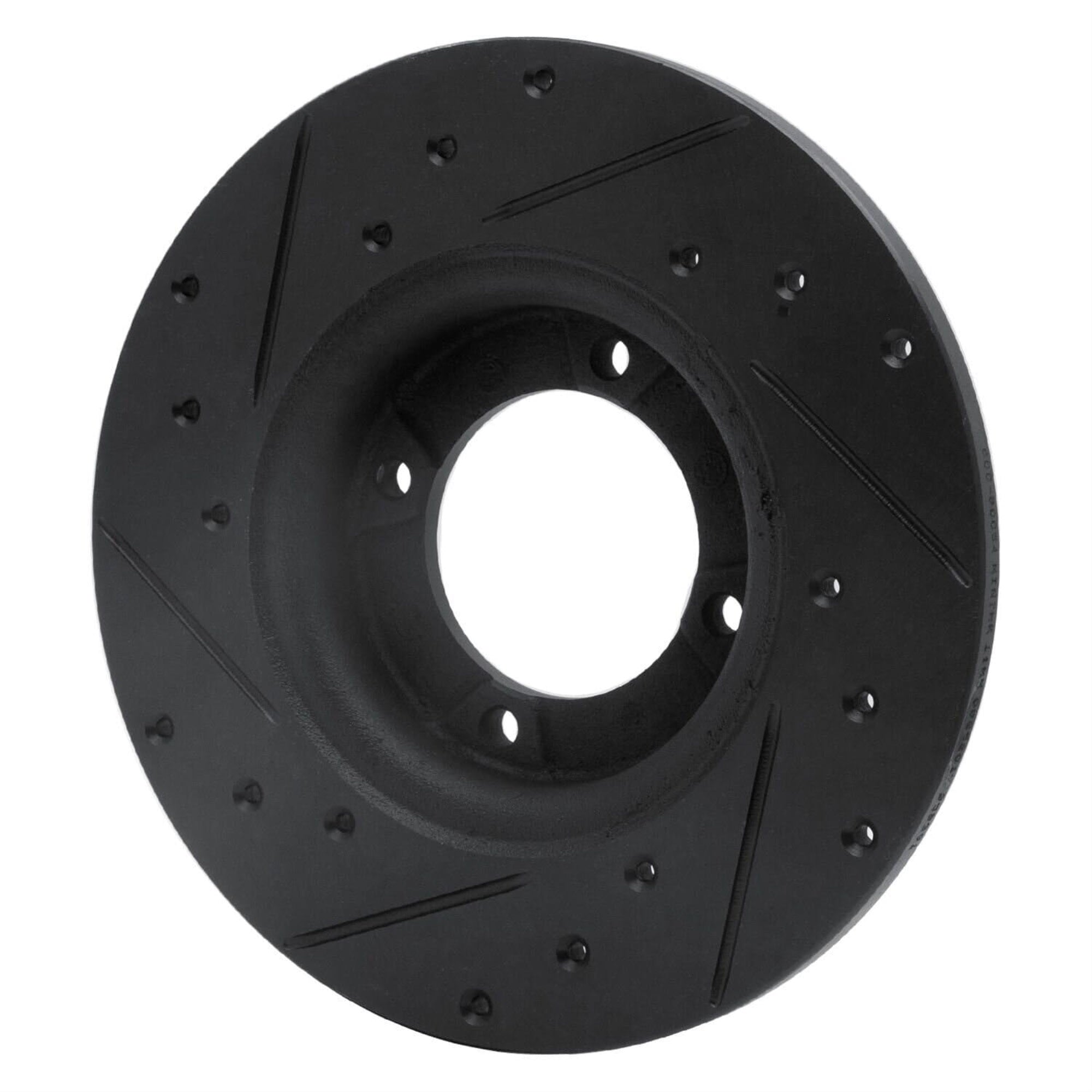R1 Concepts Brake Rotor Drilled And Slotted Black Ecb-80054R