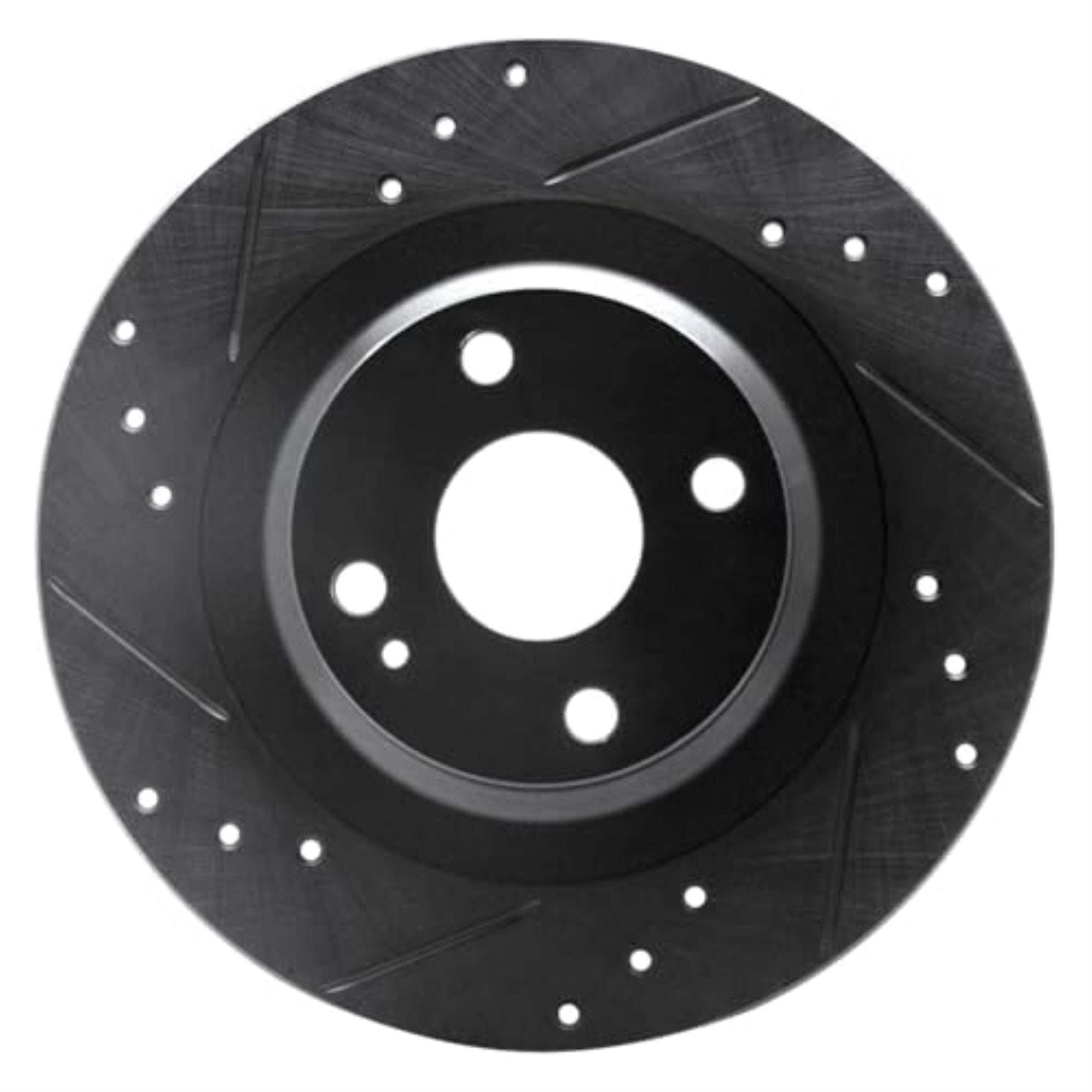 R1 Concepts Brake Rotor Drilled And Slotted Black Ecb-80072L