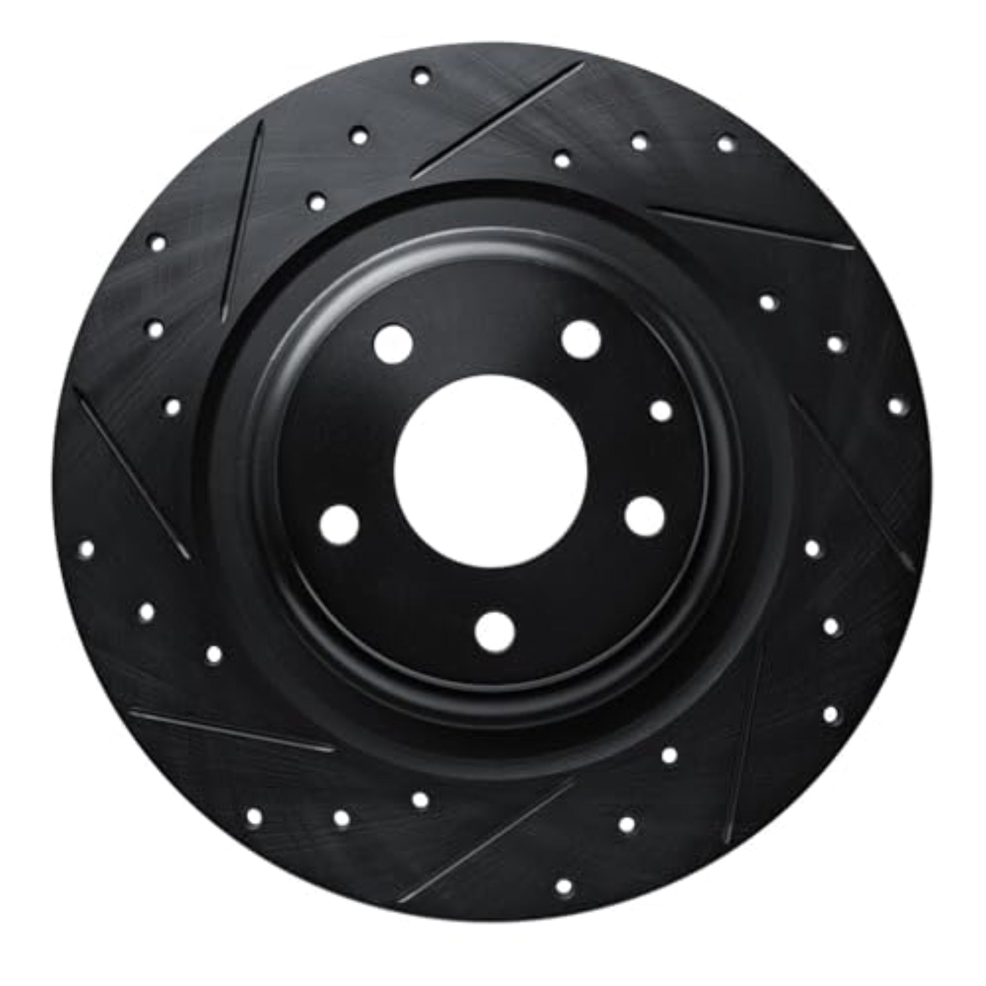 R1 Concepts Brake Rotor Drilled And Slotted Black Ecb-80077L
