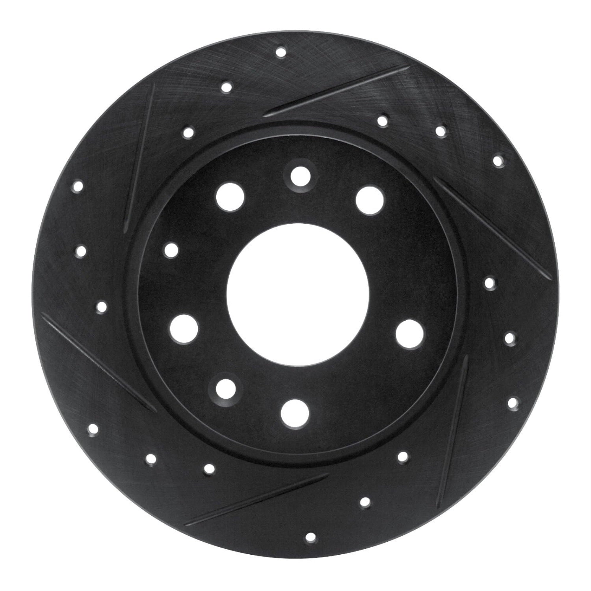 R1 Concepts Brake Rotor Drilled And Slotted Black Ecb-80079L