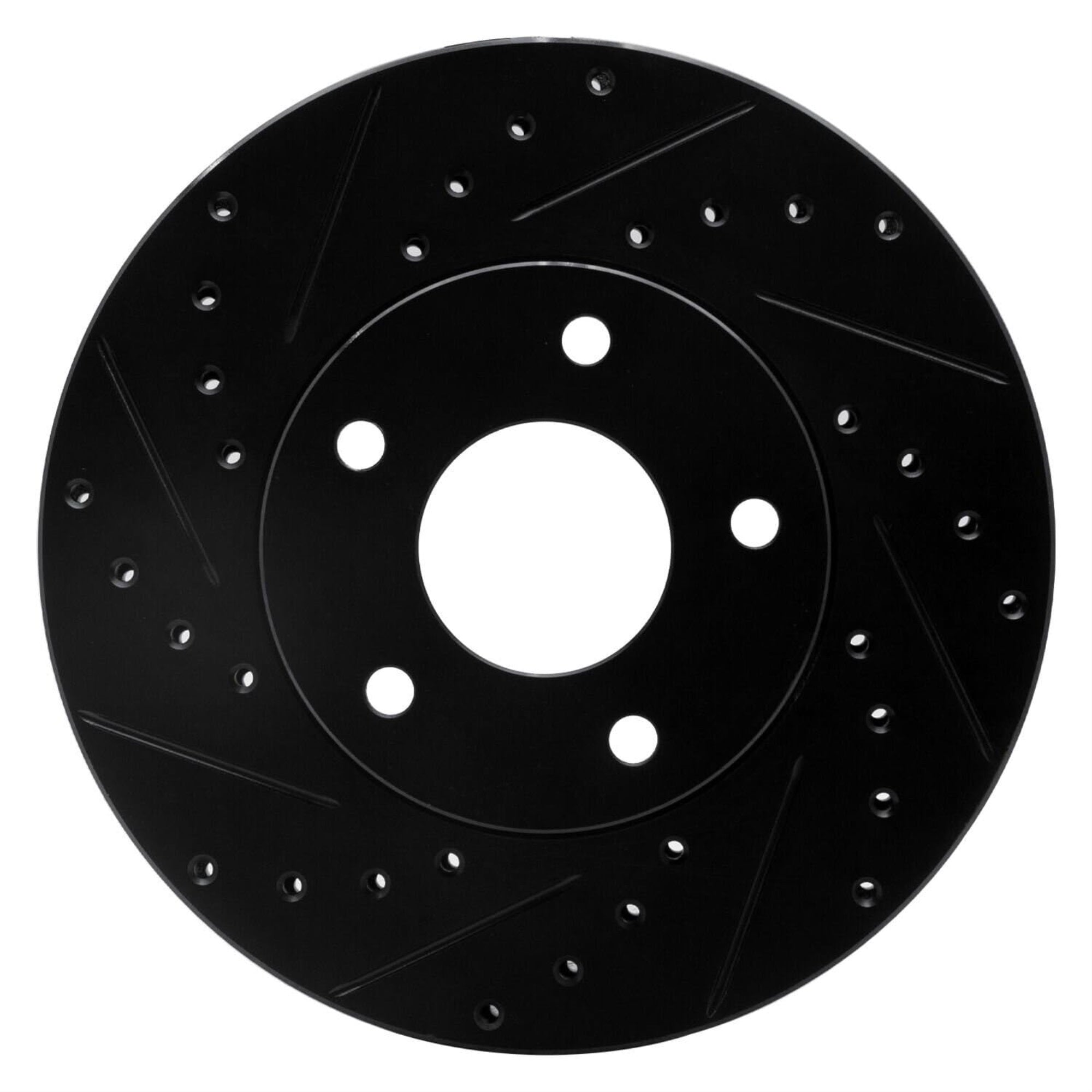 R1 Concepts Brake Rotor Drilled And Slotted Black Ecb-92033L