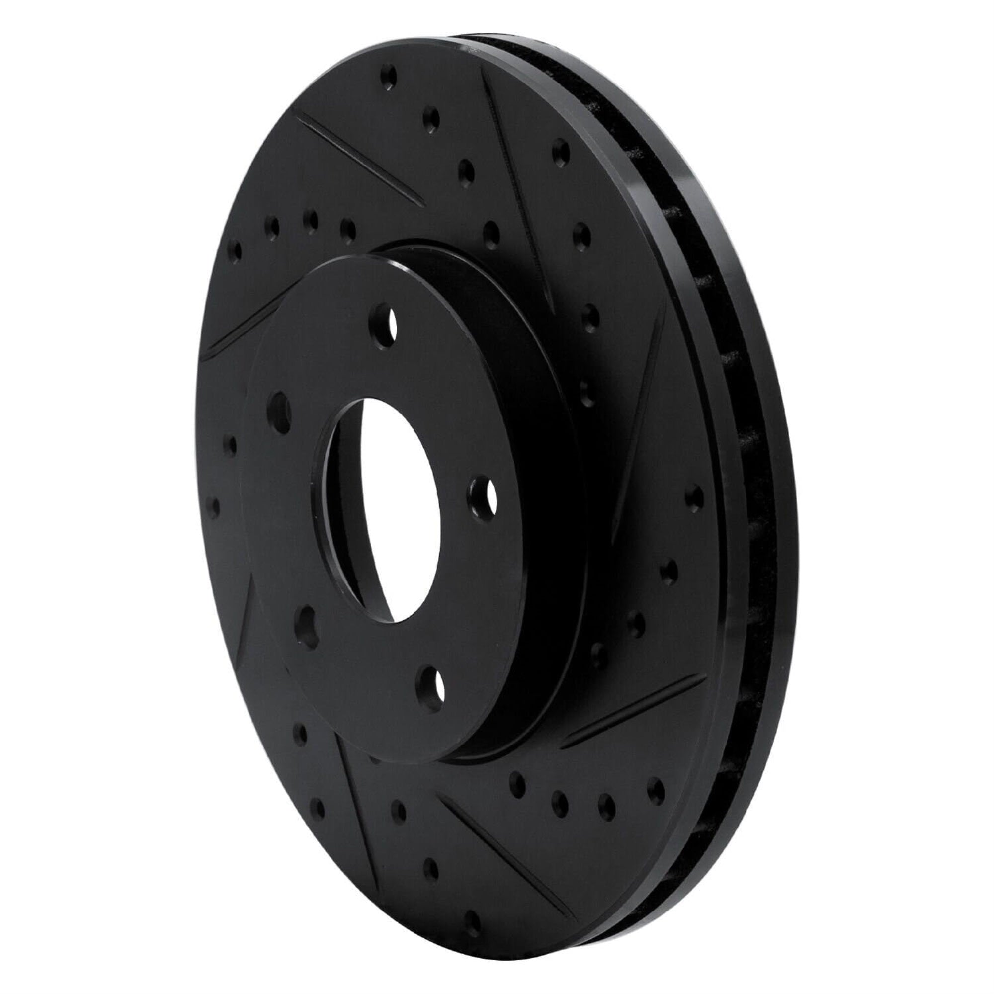 R1 Concepts Brake Rotor Drilled And Slotted Black Ecb-92033R