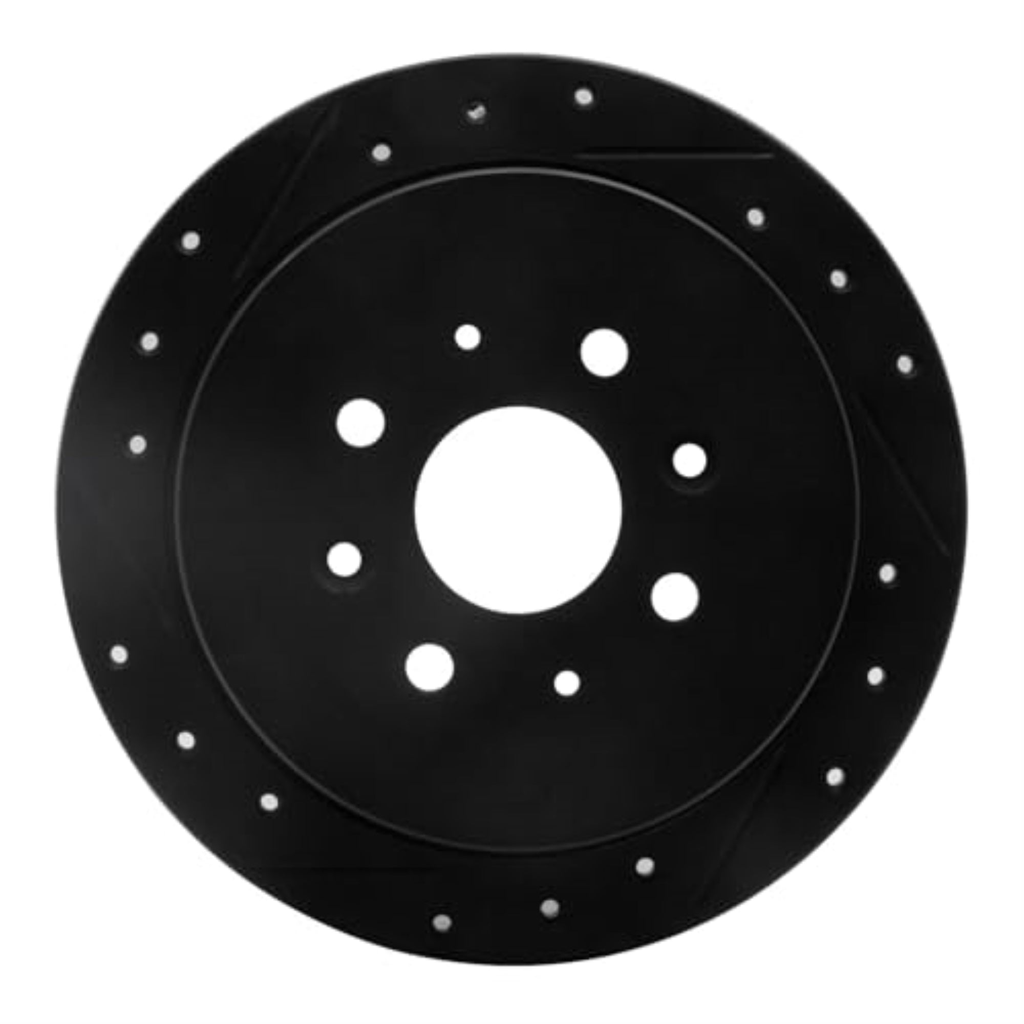 R1 Concepts Brake Rotor Drilled And Slotted Black Ecb-92075L