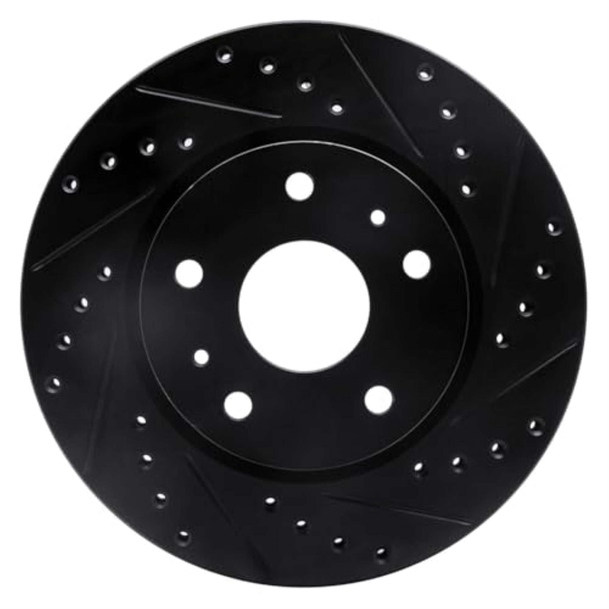 R1 Concepts Brake Rotor Drilled And Slotted Black Ecb-01004R