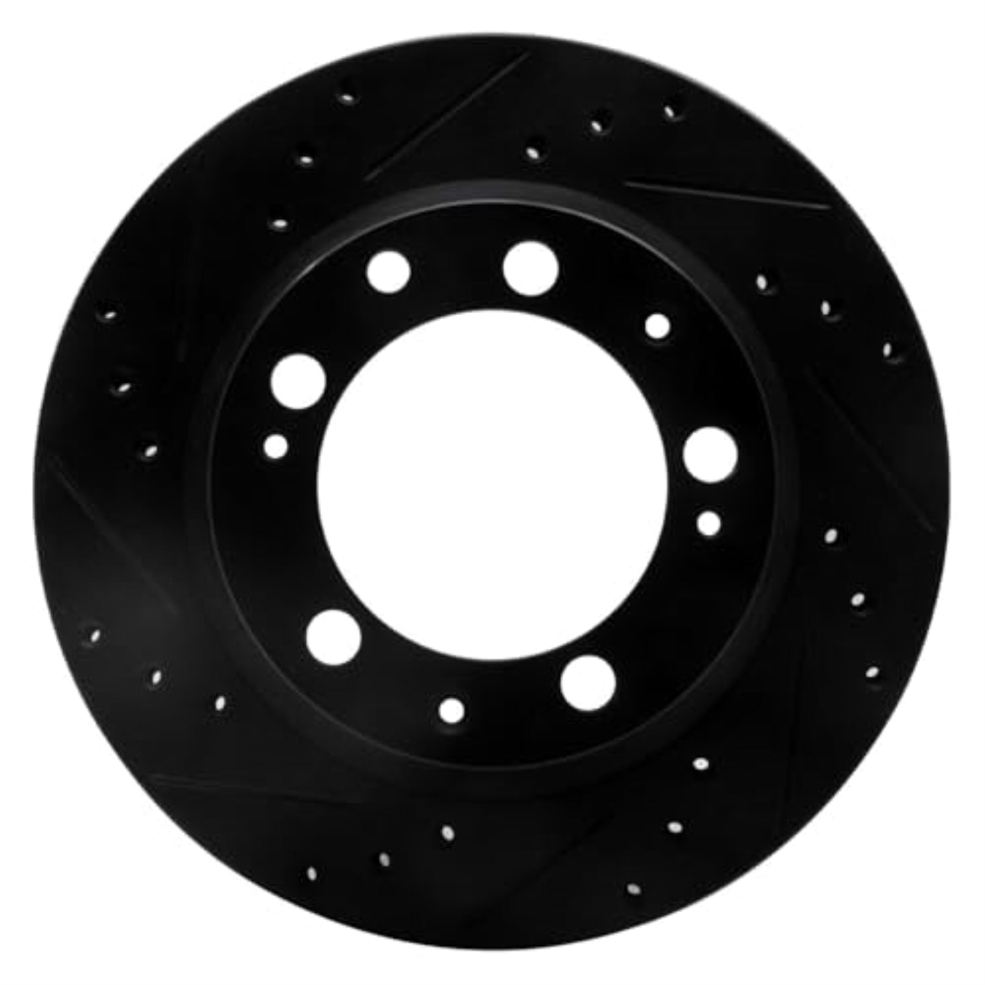 R1 Concepts Brake Rotor Drilled And Slotted Black Ecb-02006L