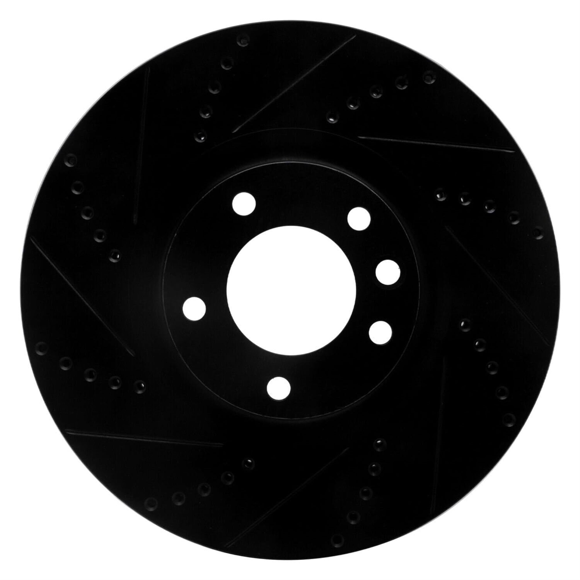 R1 Concepts Brake Rotor Drilled And Slotted Black Ecb-02092L