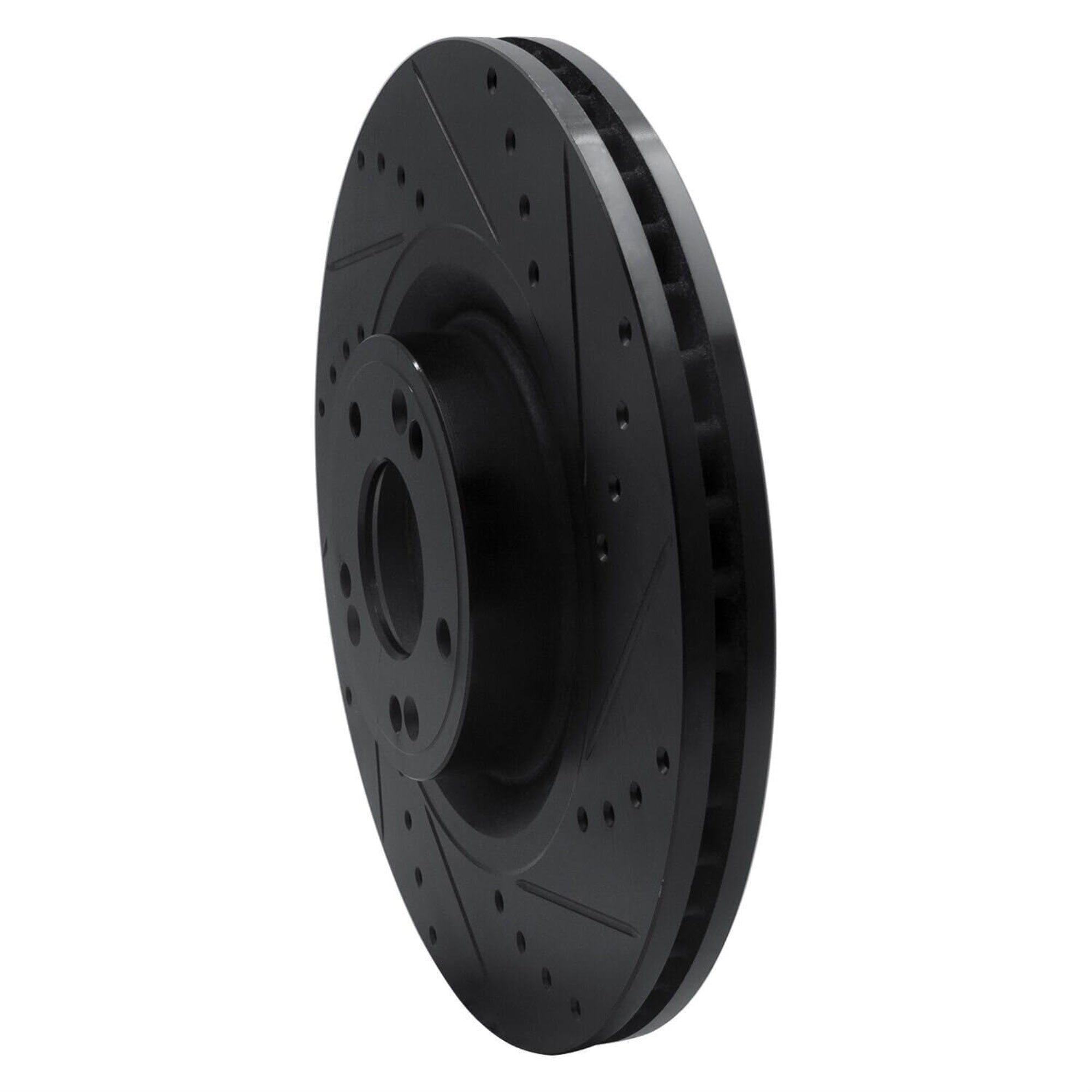R1 Concepts Brake Rotor Drilled And Slotted Black Ecb-03040R