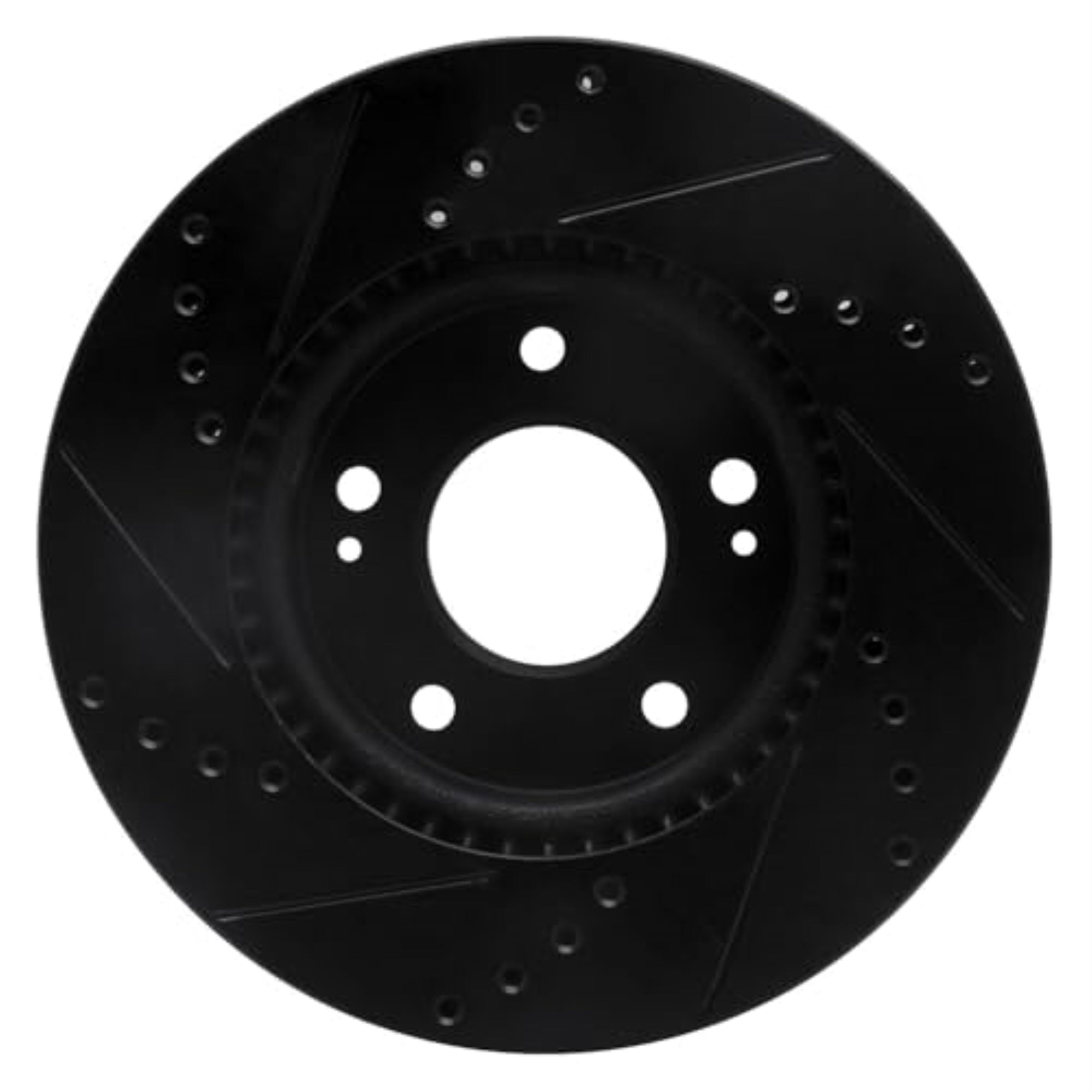 R1 Concepts Brake Rotor Drilled And Slotted Black Ecb-03055R
