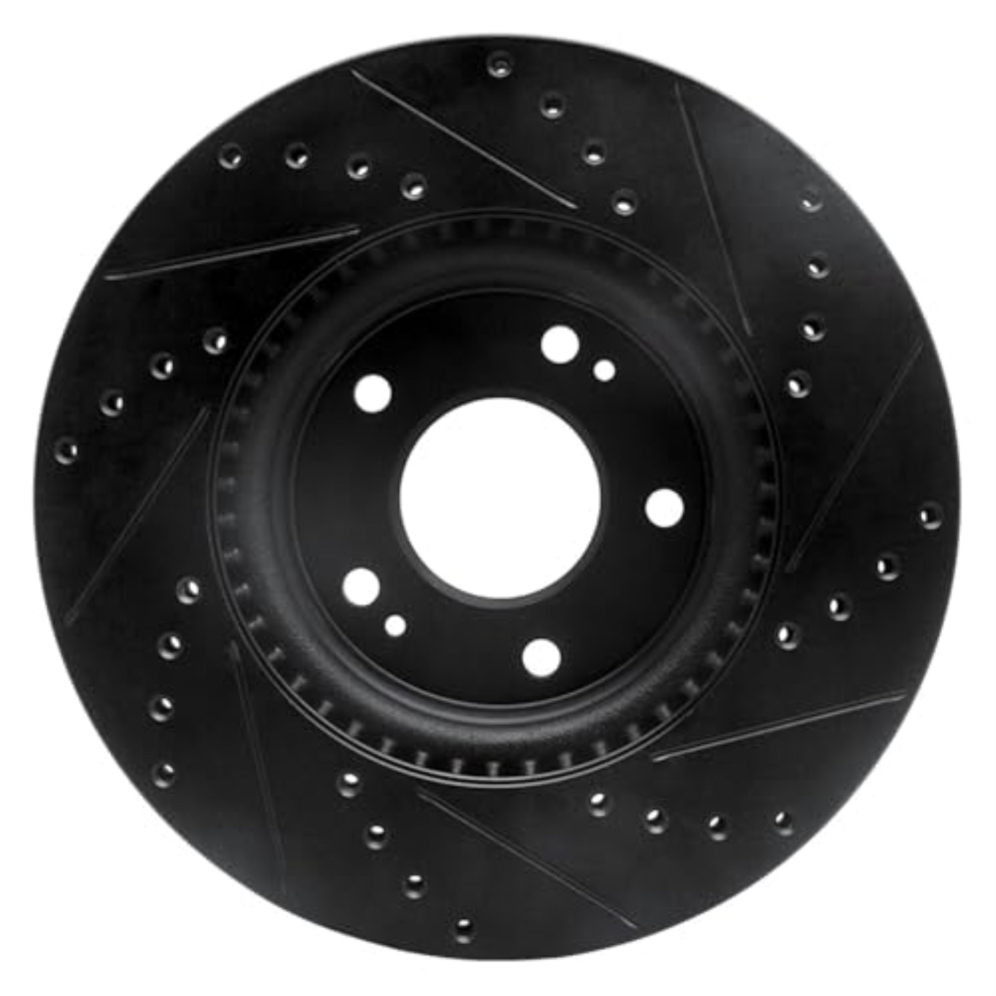 R1 Concepts Brake Rotor Drilled And Slotted Black Ecb-03066L