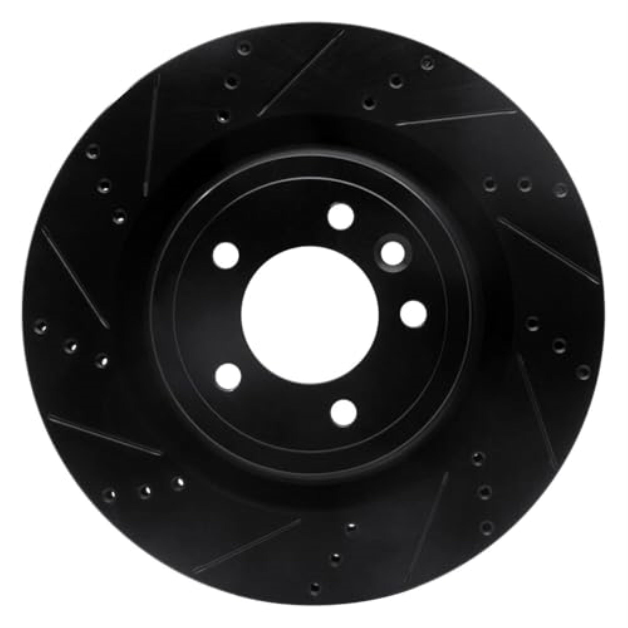 R1 Concepts Brake Rotor Drilled And Slotted Black Ecb-11026L