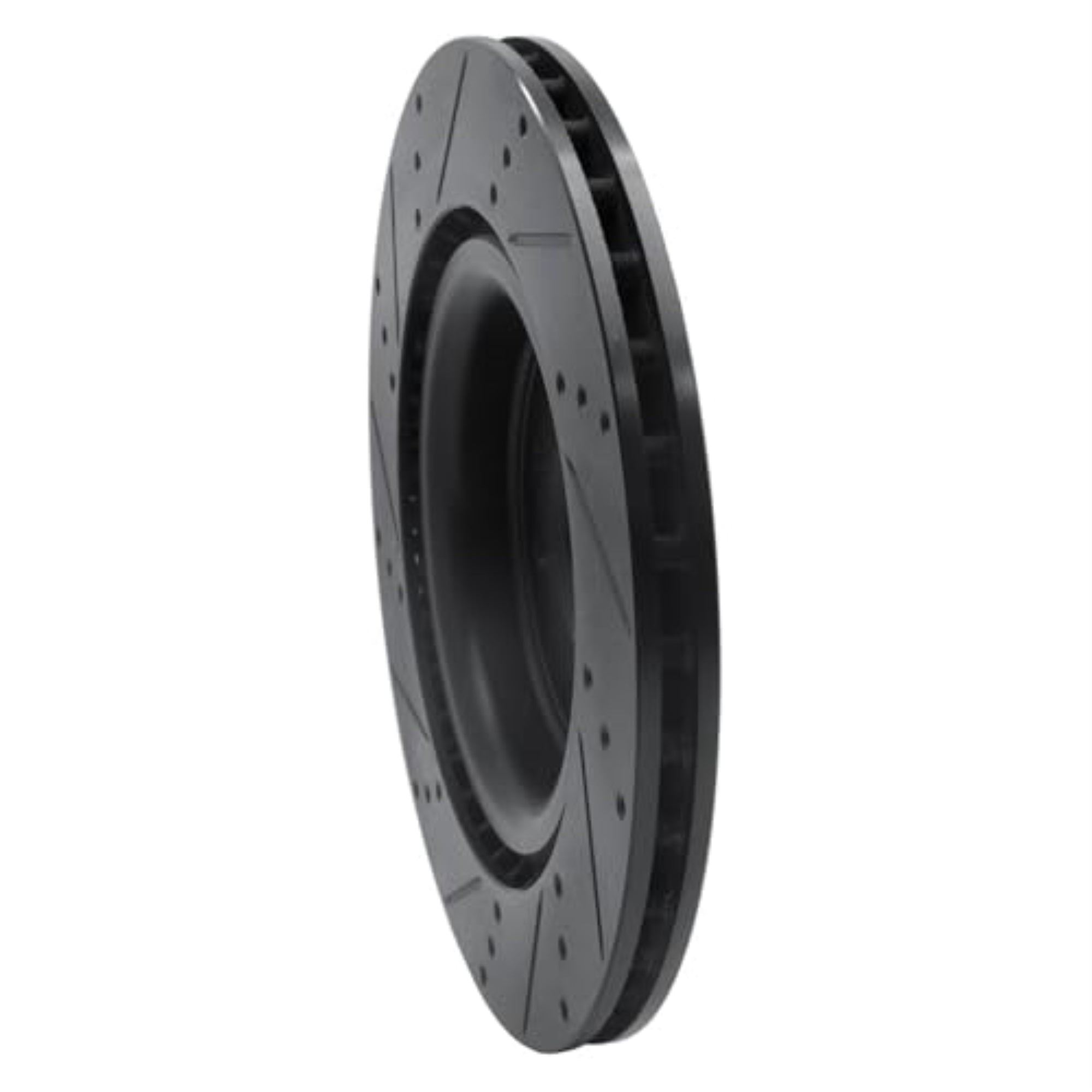 R1 Concepts Brake Rotor Drilled And Slotted Black Ecb-11026R