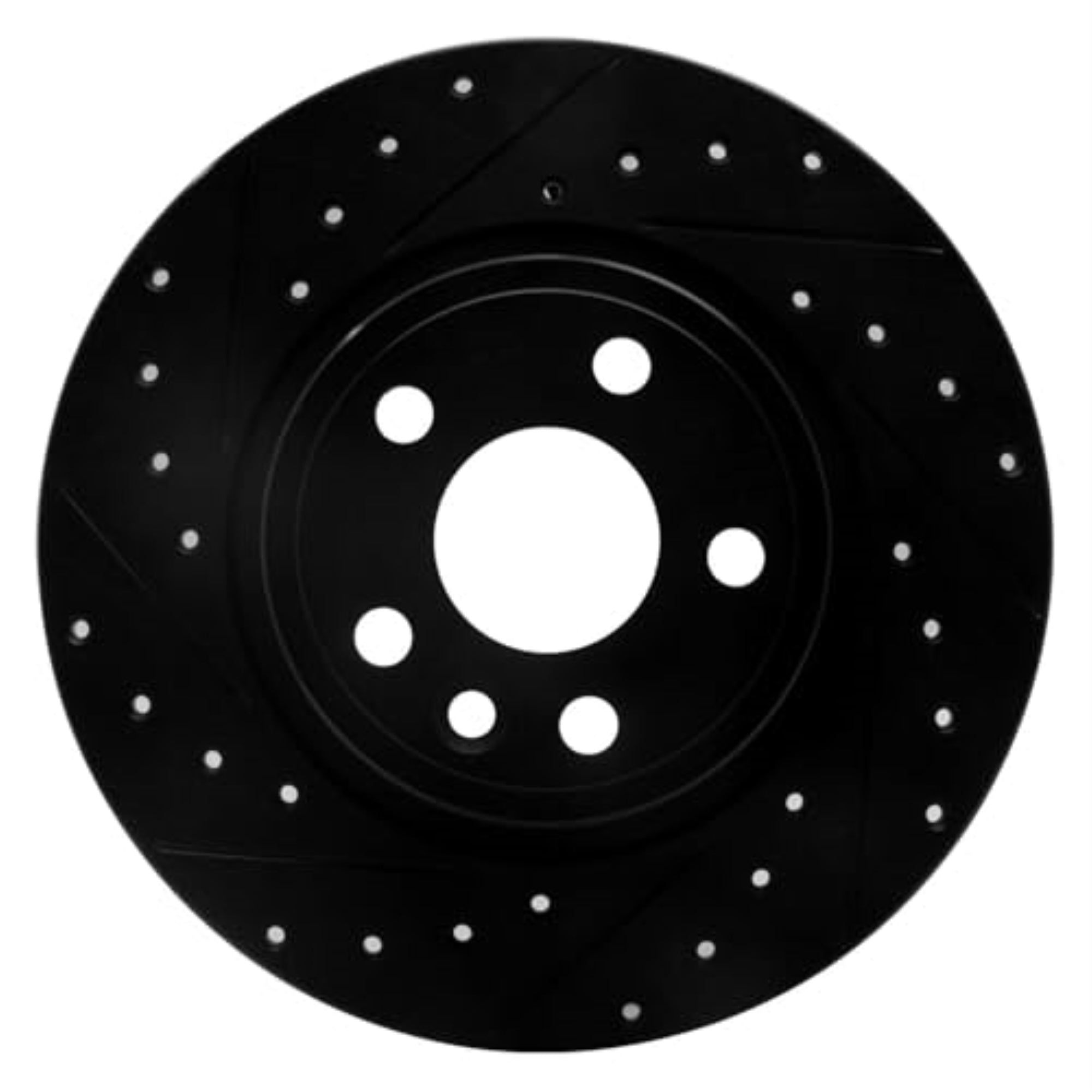 R1 Concepts Brake Rotor Drilled And Slotted Black Ecb-11027L